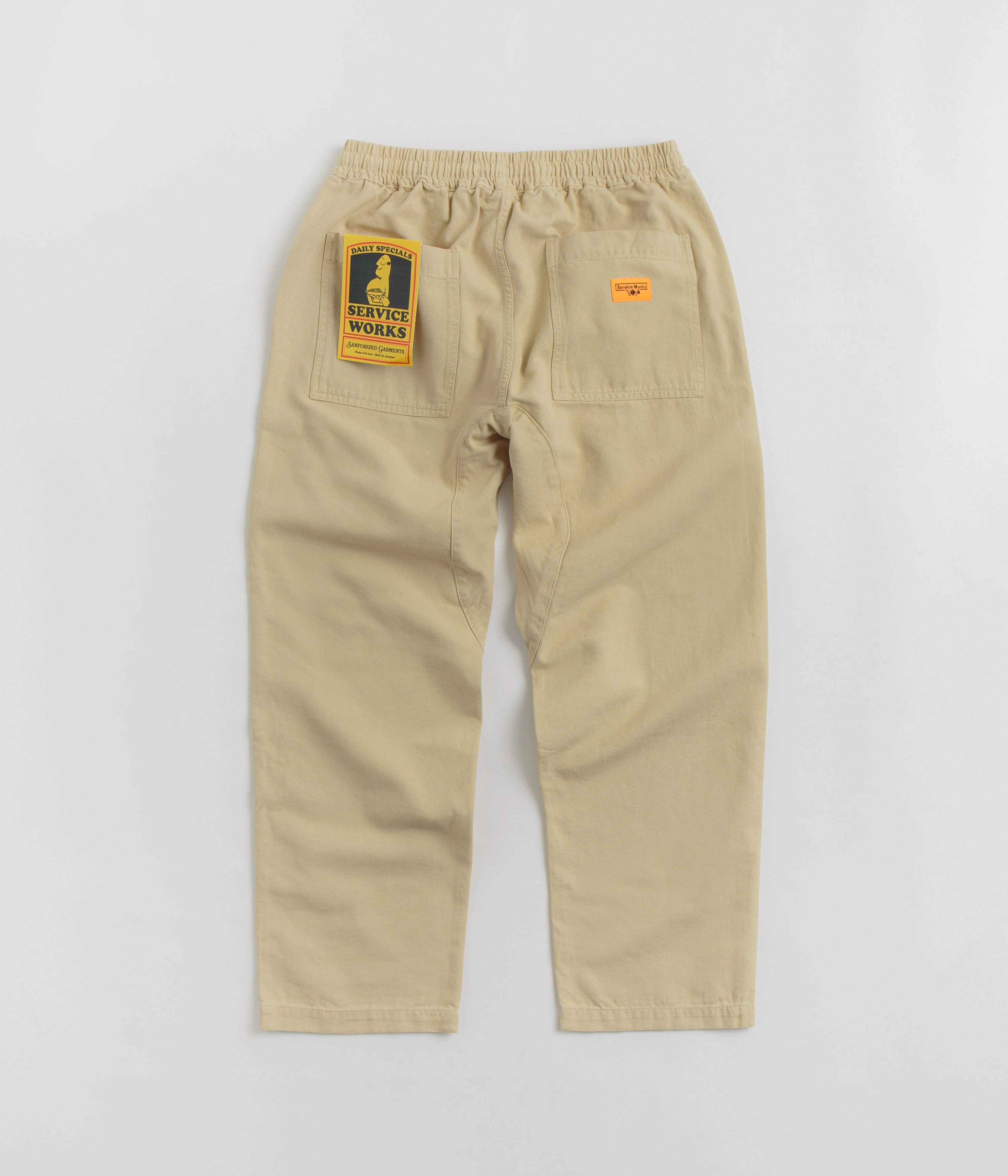 Versatile Layering High Waist Service Works Classic Chef Pants - Khaki
