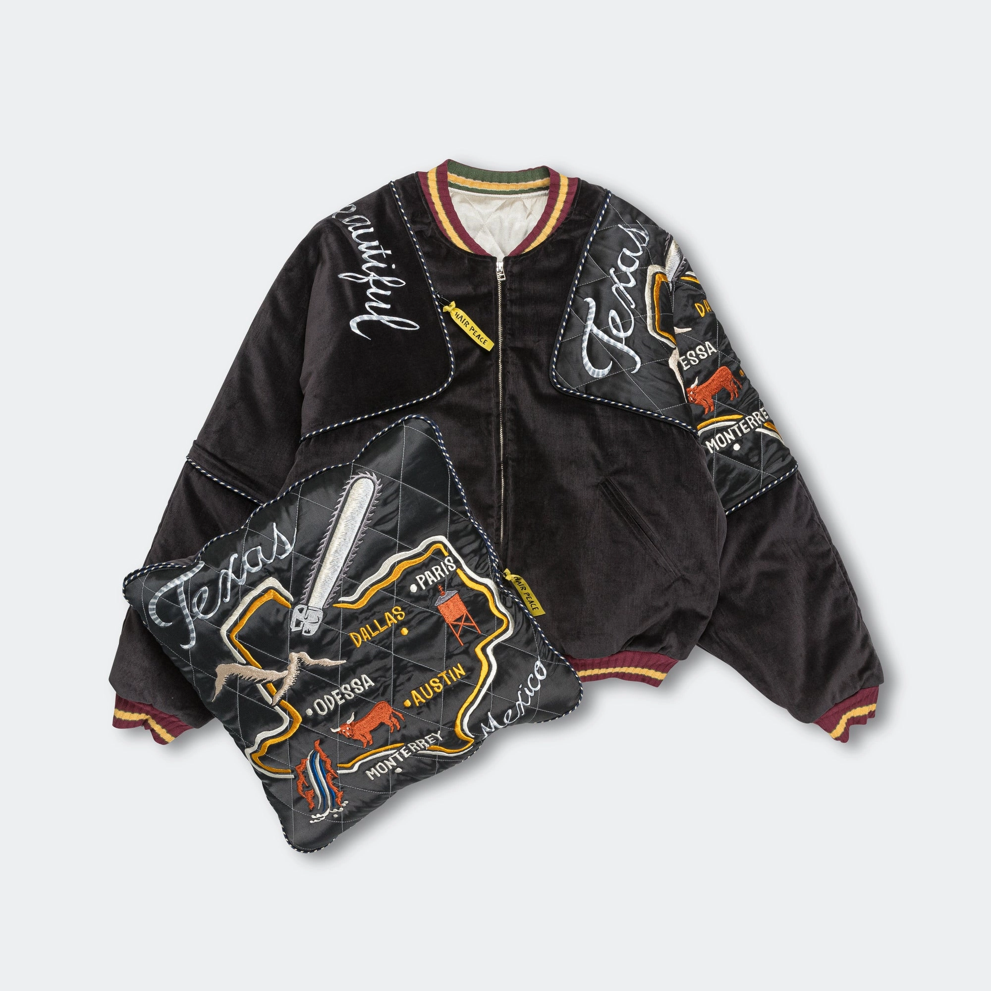 Velveteen SHAM BOMBER JKT (Beautiful Texas) - Black Casual City
