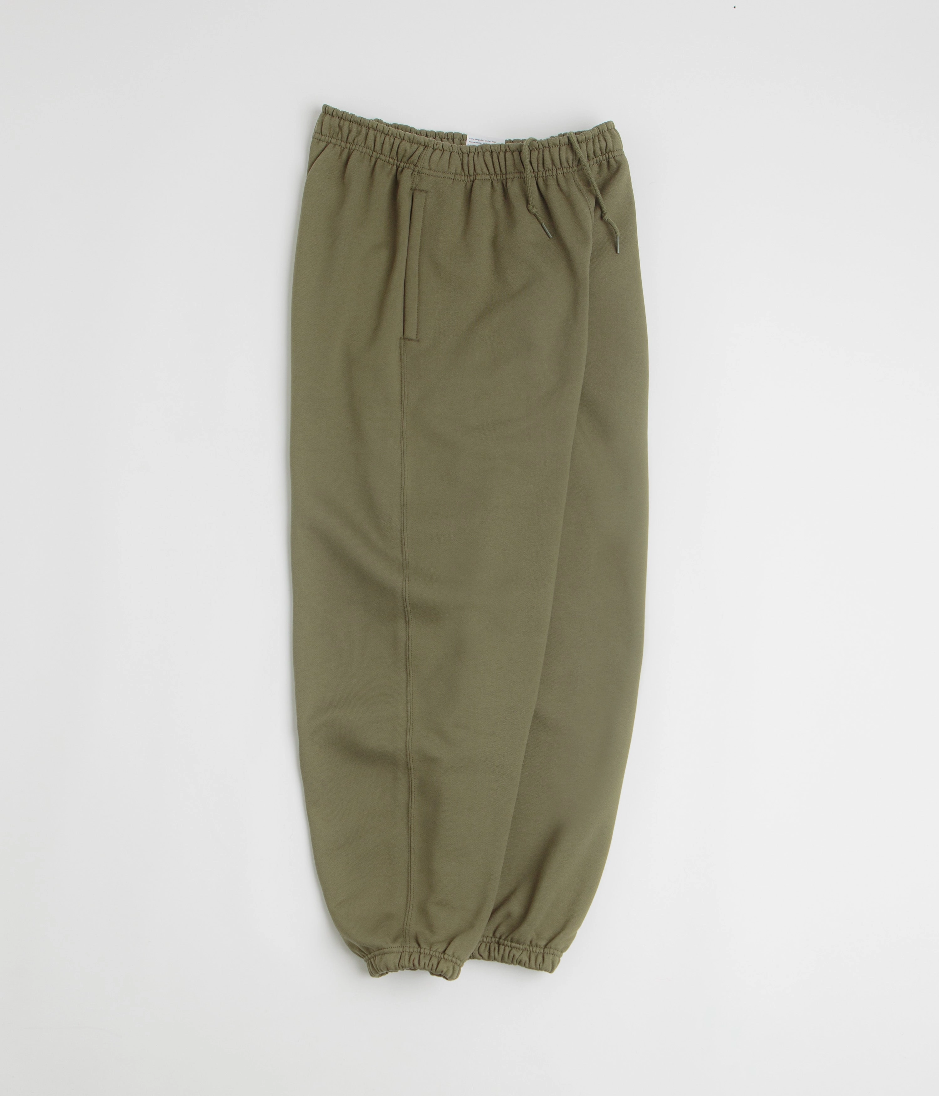 Nike Solo Swoosh Cuffed Sweatpants - Medium Olive / Medium Olive / White Adjustable loop Flattering Style