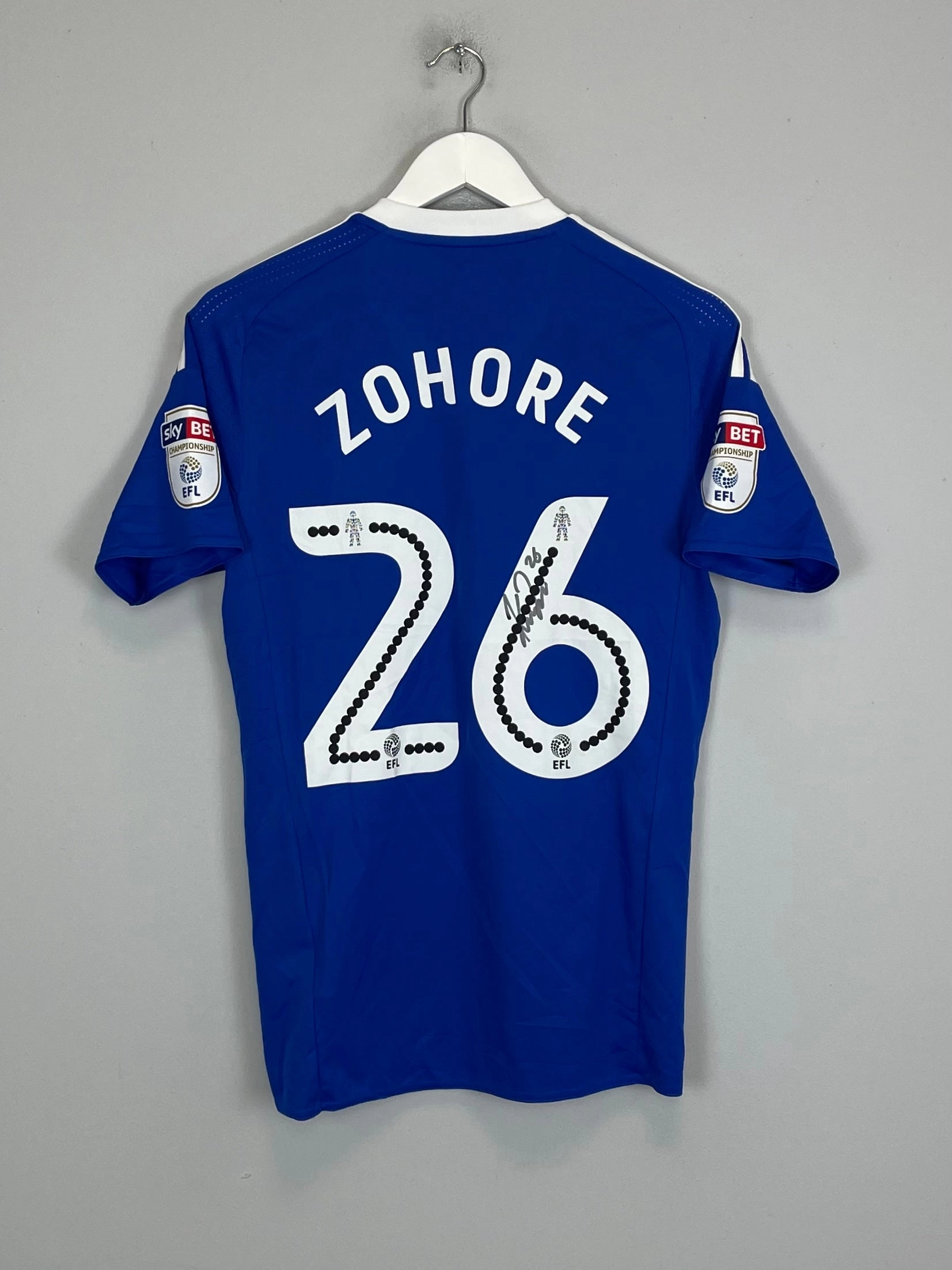 Bold Form Laser Cut Ventilation 2016/17 CARDIFF CITY ZOHORE #26 *MATCH ISSUED   SIGNED* HOME SHIRT (S) ADIDAS
