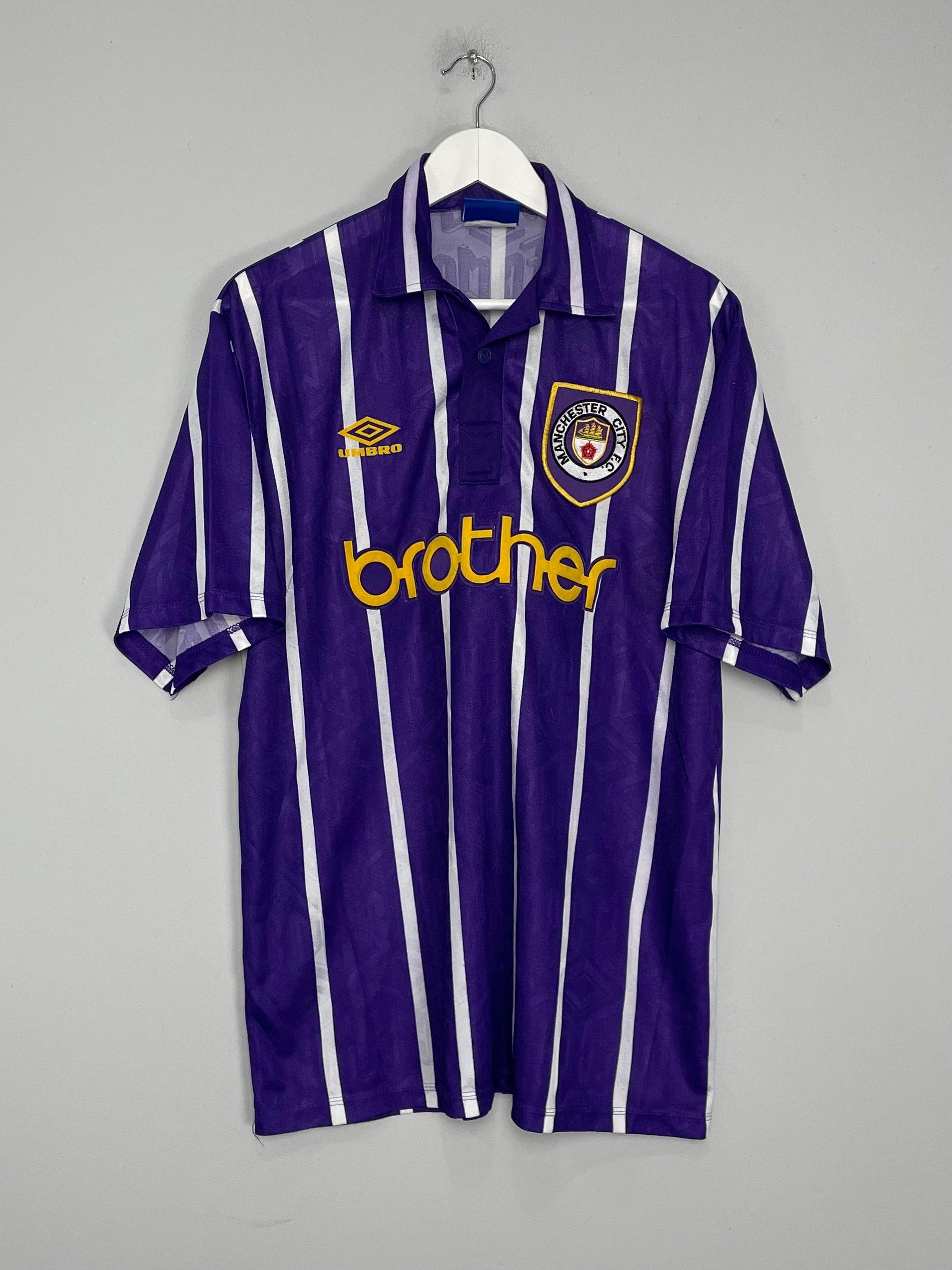 High Visibility Details Weekend League 1992/94 MANCHESTER CITY AWAY SHIRT (XL) UMBRO