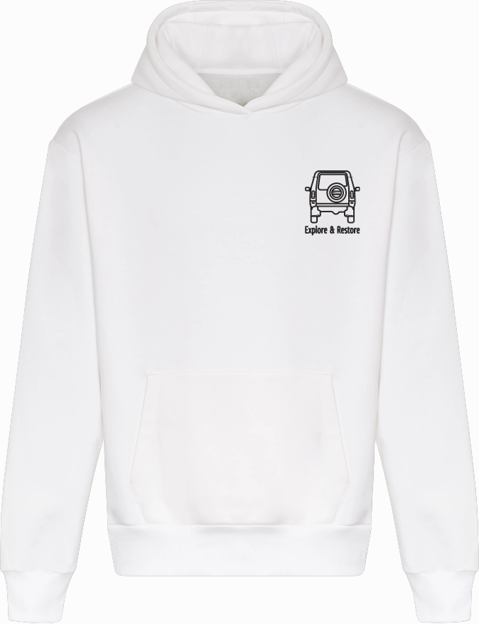 Outdoor Essential Athletic Tailoring E R Co Back to Basics Hoodie | White