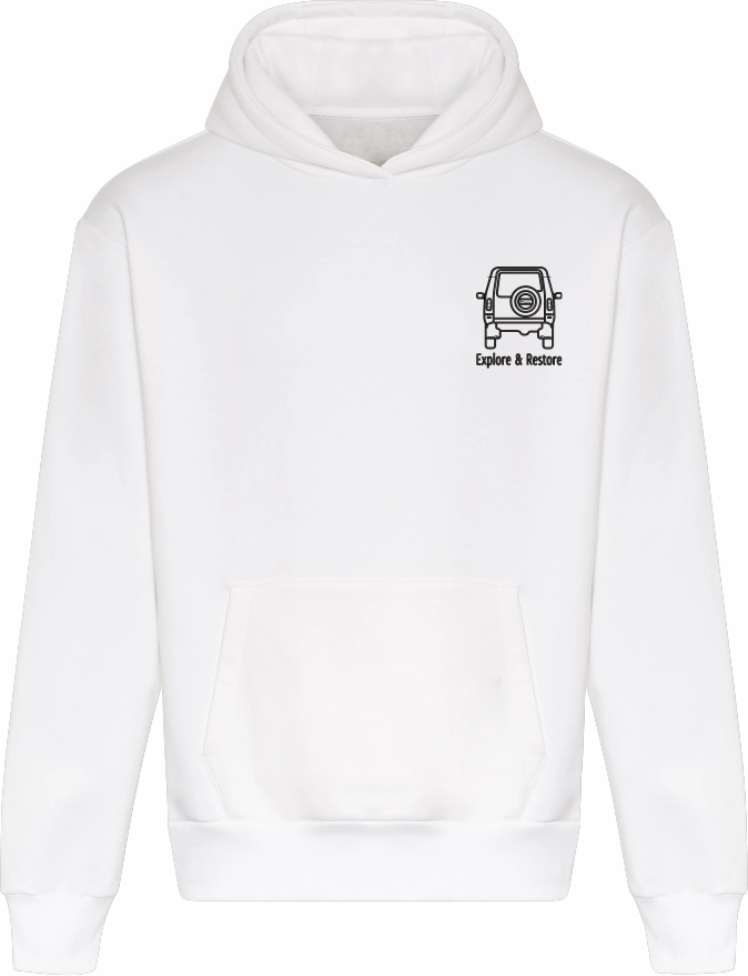 E R Co Back to Basics Hoodie | White Lace trim Fresh Vibe