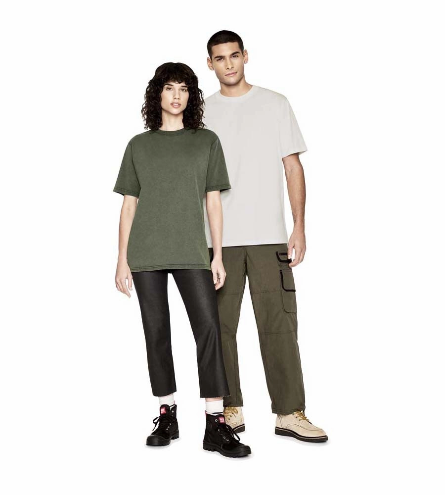 All-Season Wear Street Style Trend EarthPositive Unisex Oversized Heavy T-Shirt | BLACK