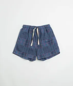 Howlin' Magic Fantasy Shorts - Blues Mix Yarn Dyed Pattern Ventilated Panels