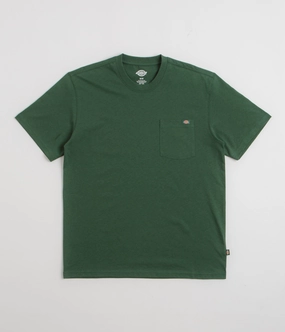 Dickies Luray Pocket T-Shirt - Pine Needle Green Raw Edge Hem Date night