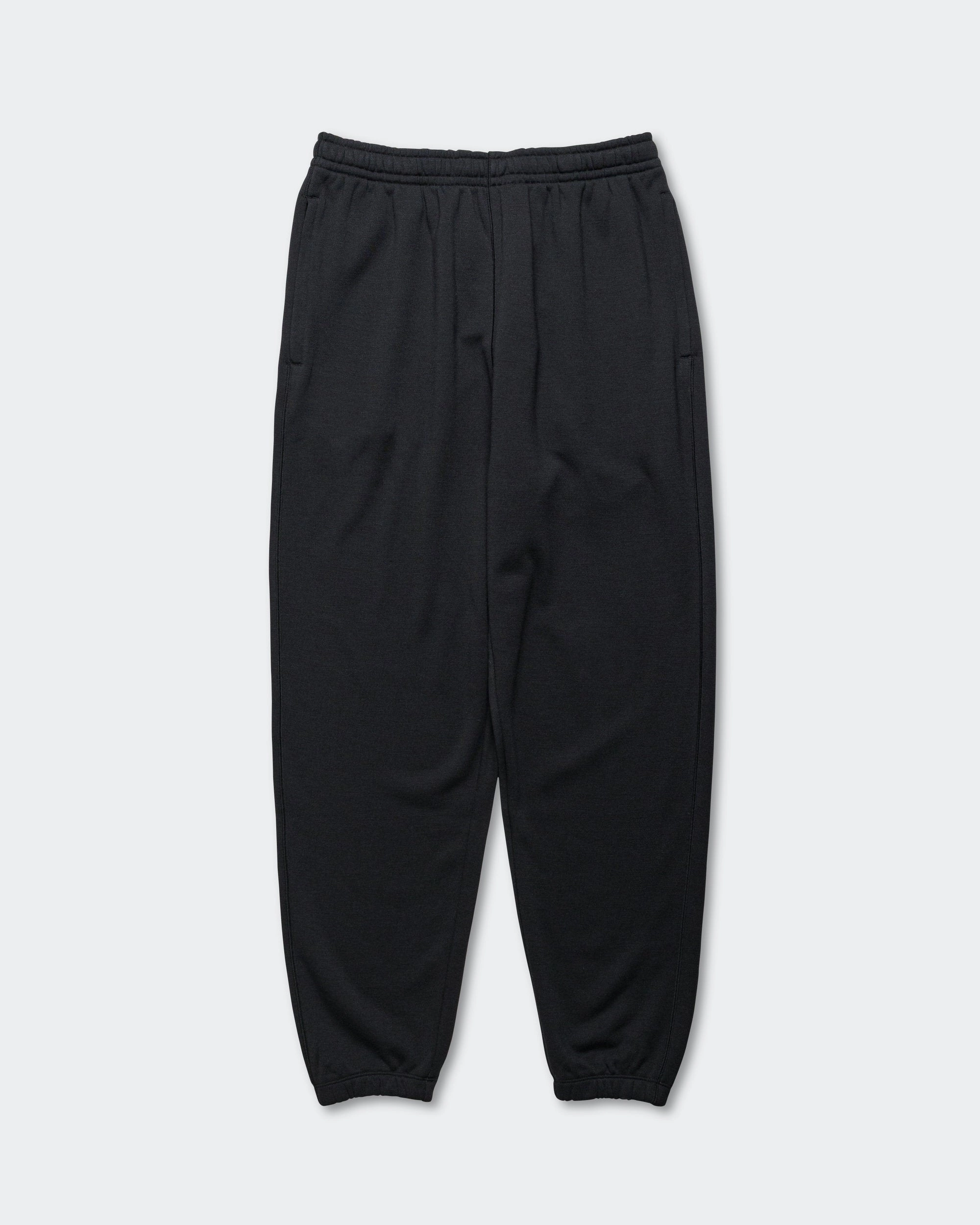 Wool Classics Fleece Pant - Black Flat Lock Stitching AllDayCompression