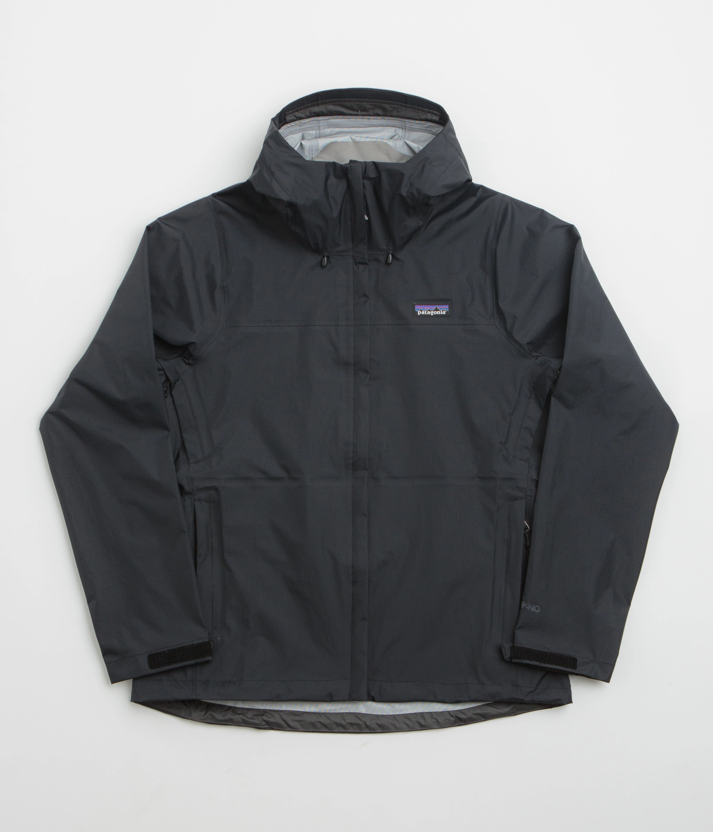 Patagonia Womens Torrentshell 3L Rain Jacket - Black Patched Cap
