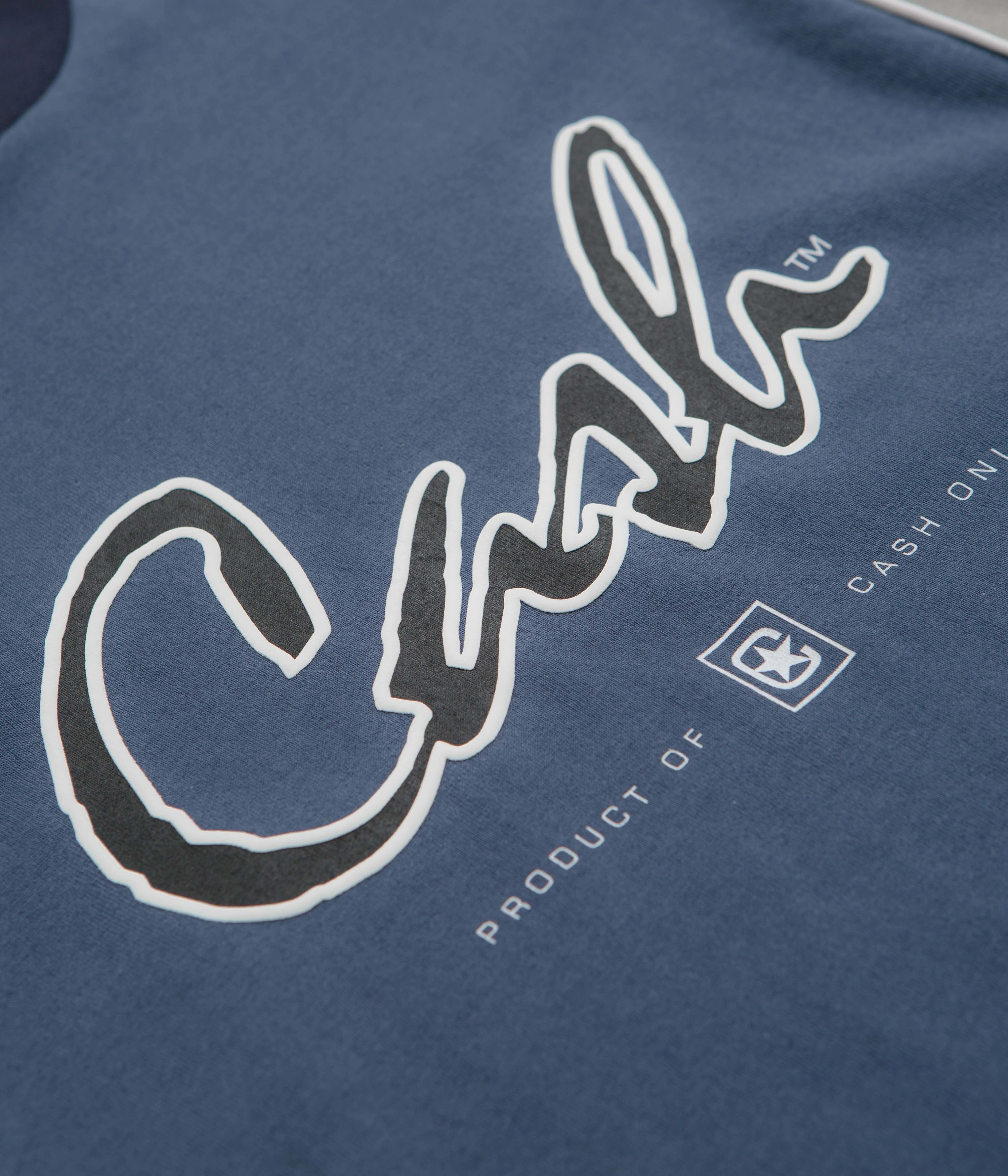 Fade Resistant Dye Long sleeved warmth Cash Only Pier T-Shirt - Denim