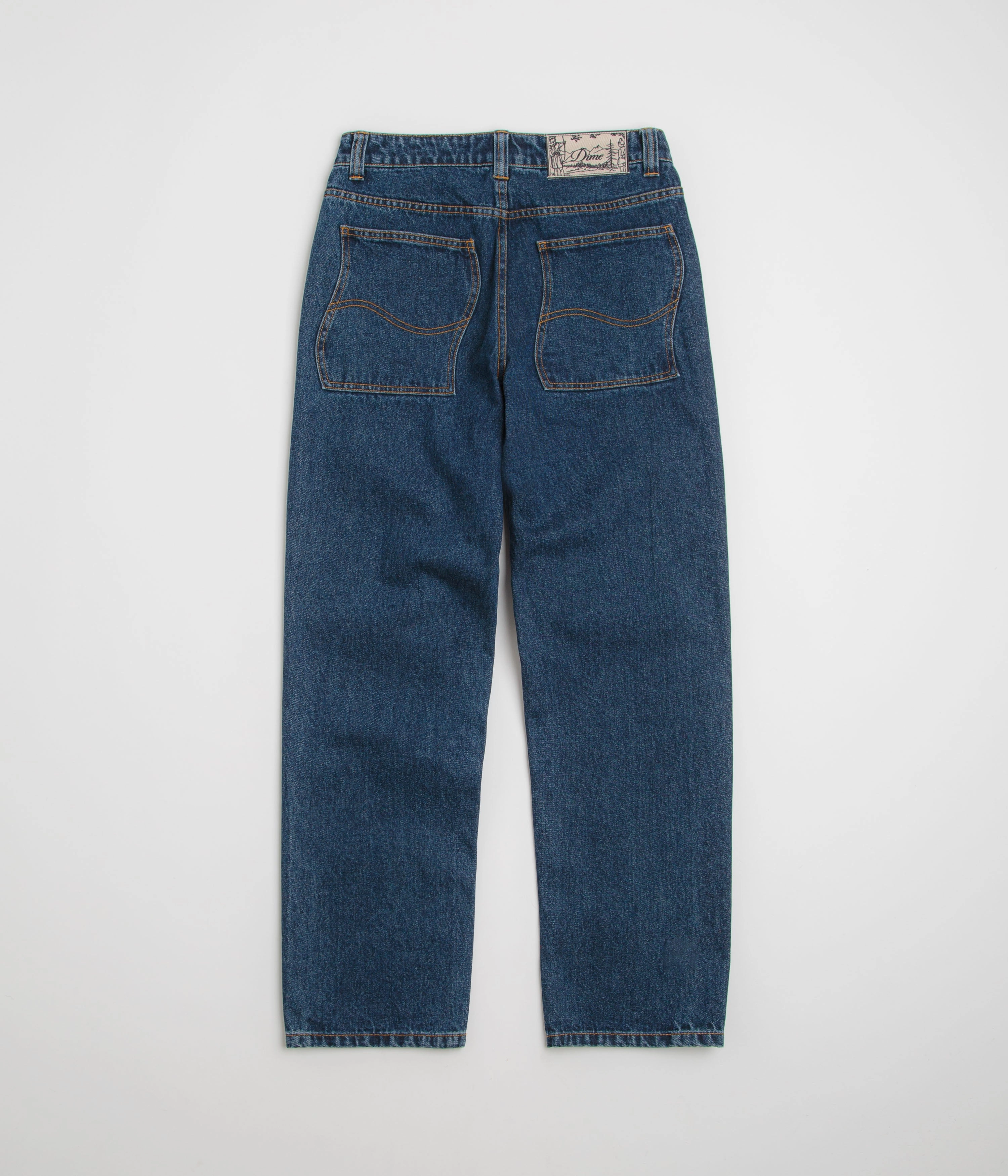 Dime Classic Relaxed Denim Pants - Faded Indigo Flex Fit Seasonal Basic