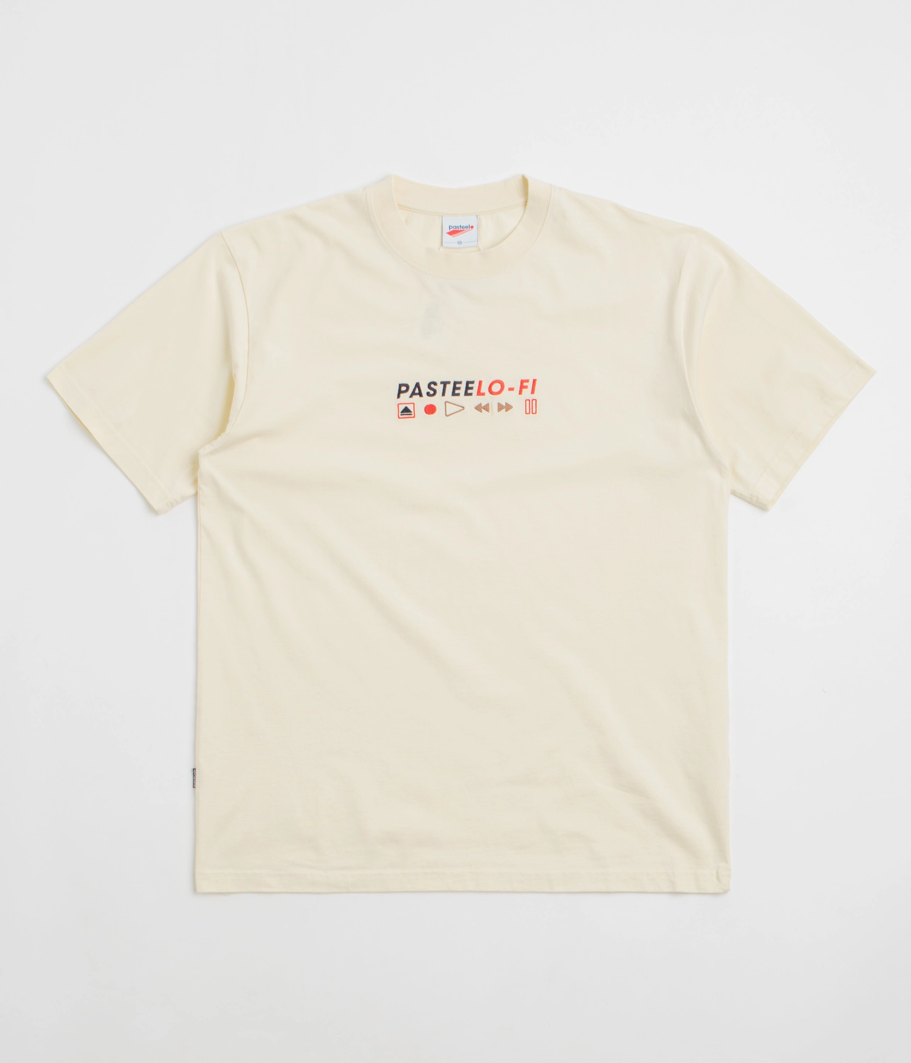 SeamlessSidePanels Trendy Comfort Fit Pasteelo Lo-Fi T-Shirt - Cream