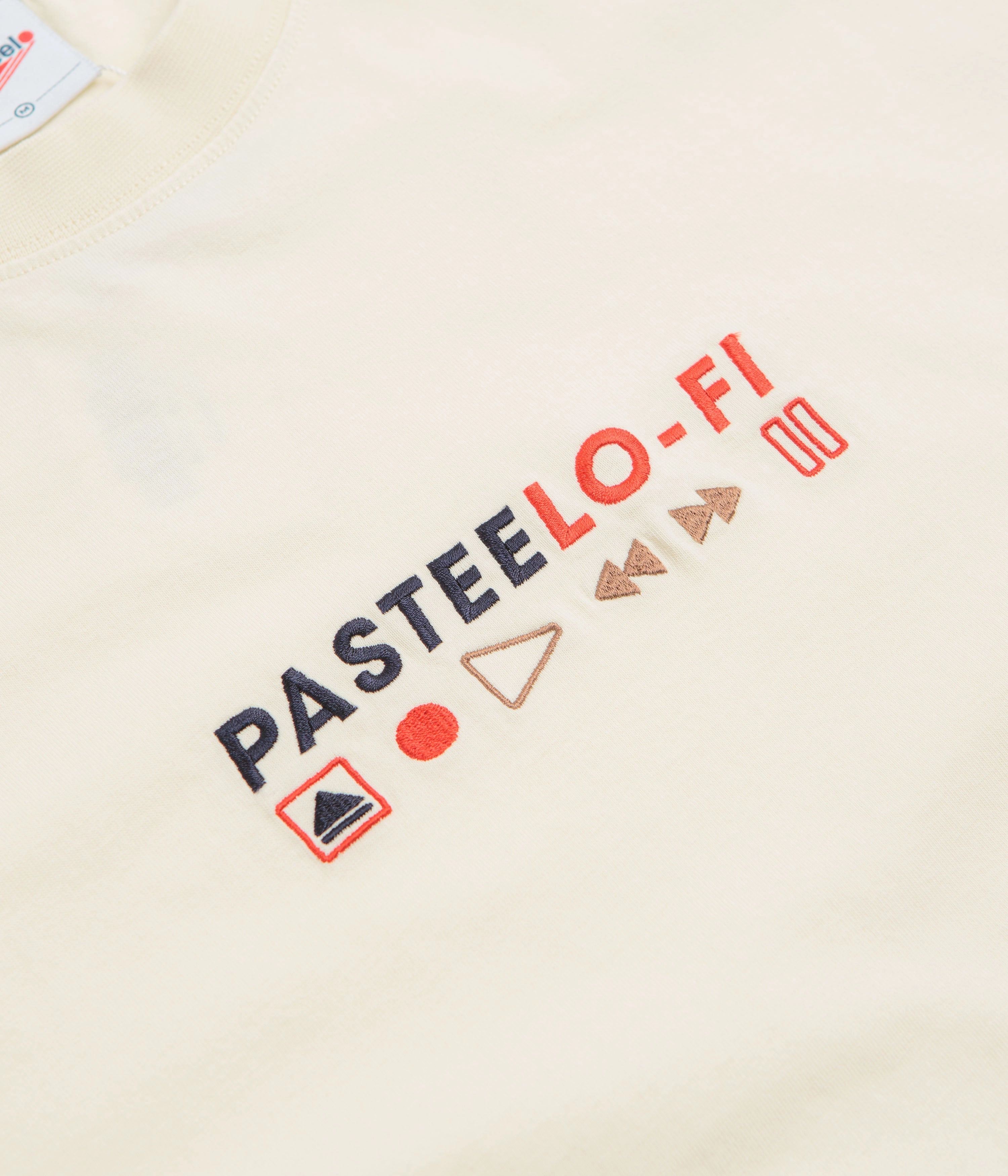 Boat neck style Quick Release Hem Pasteelo Lo-Fi T-Shirt - Cream