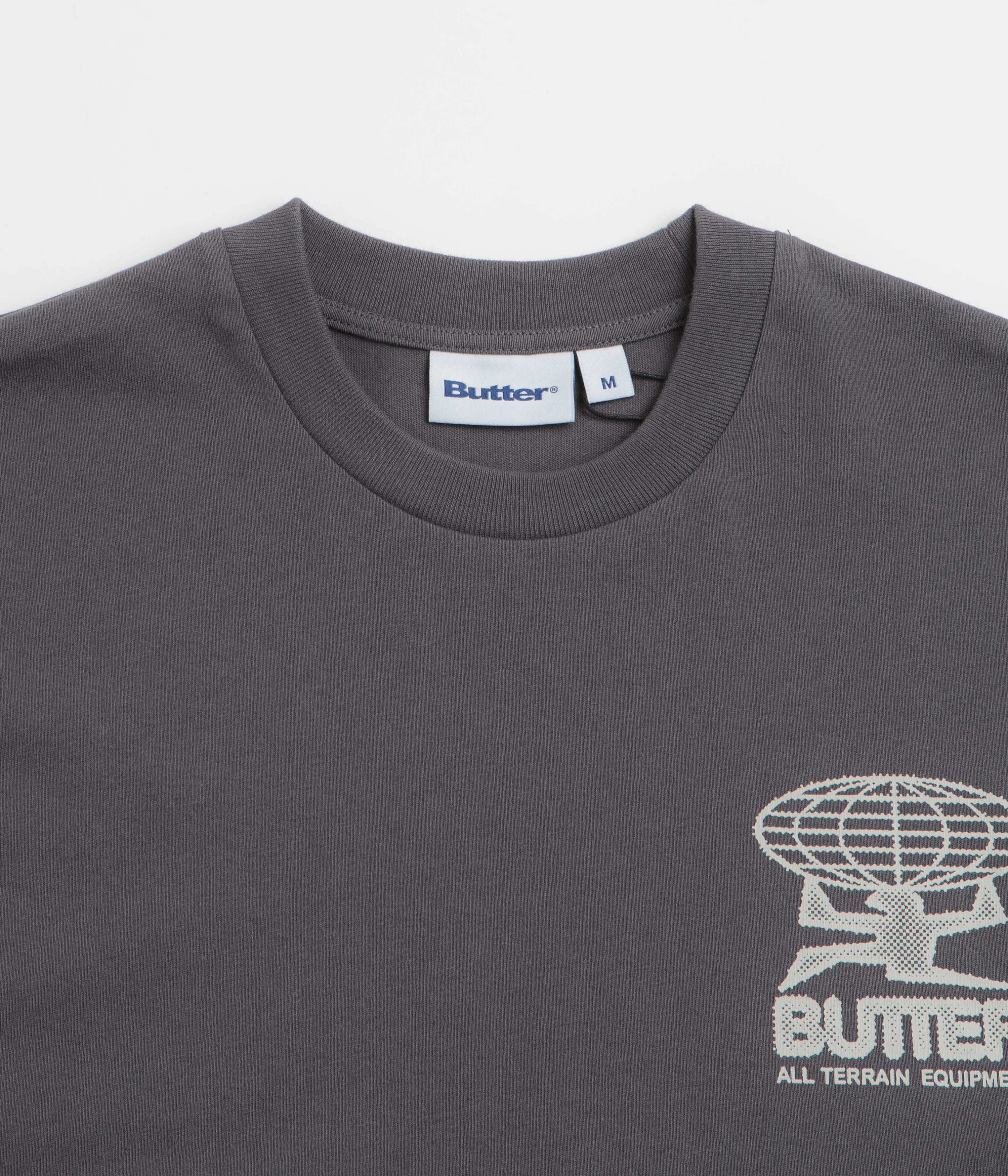 Butter Goods Terrain T-Shirt - Washed Black Dimensional Stability Weave