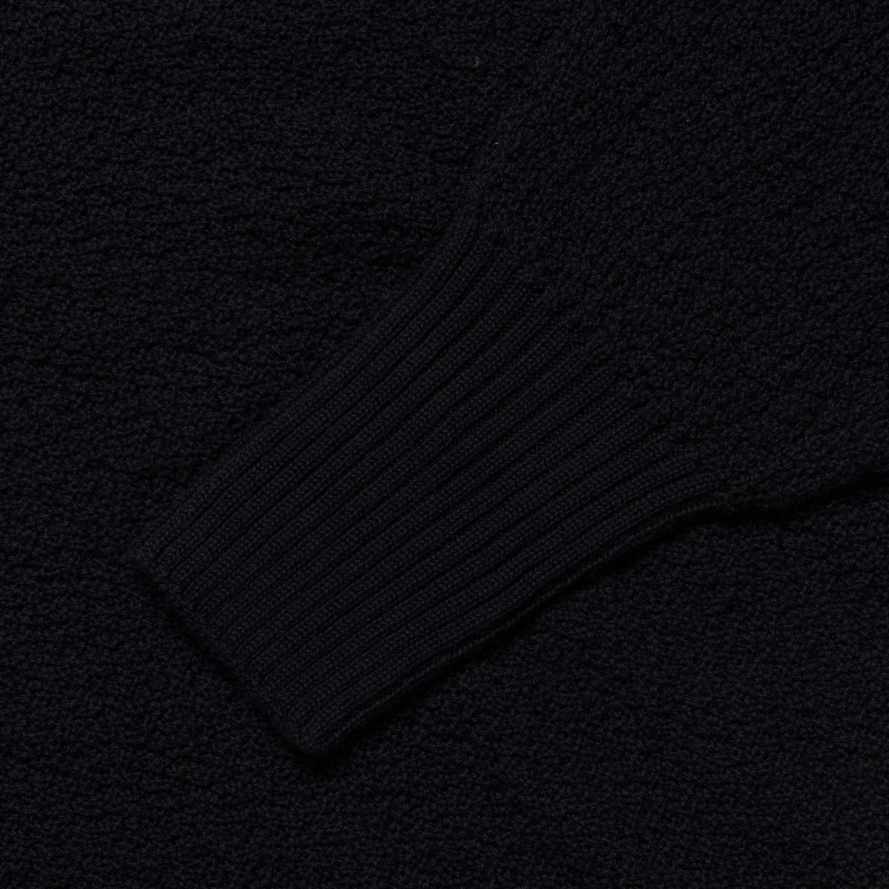 Everyday Comfort V-Neck Cardigan - Black Merino Wool Knit