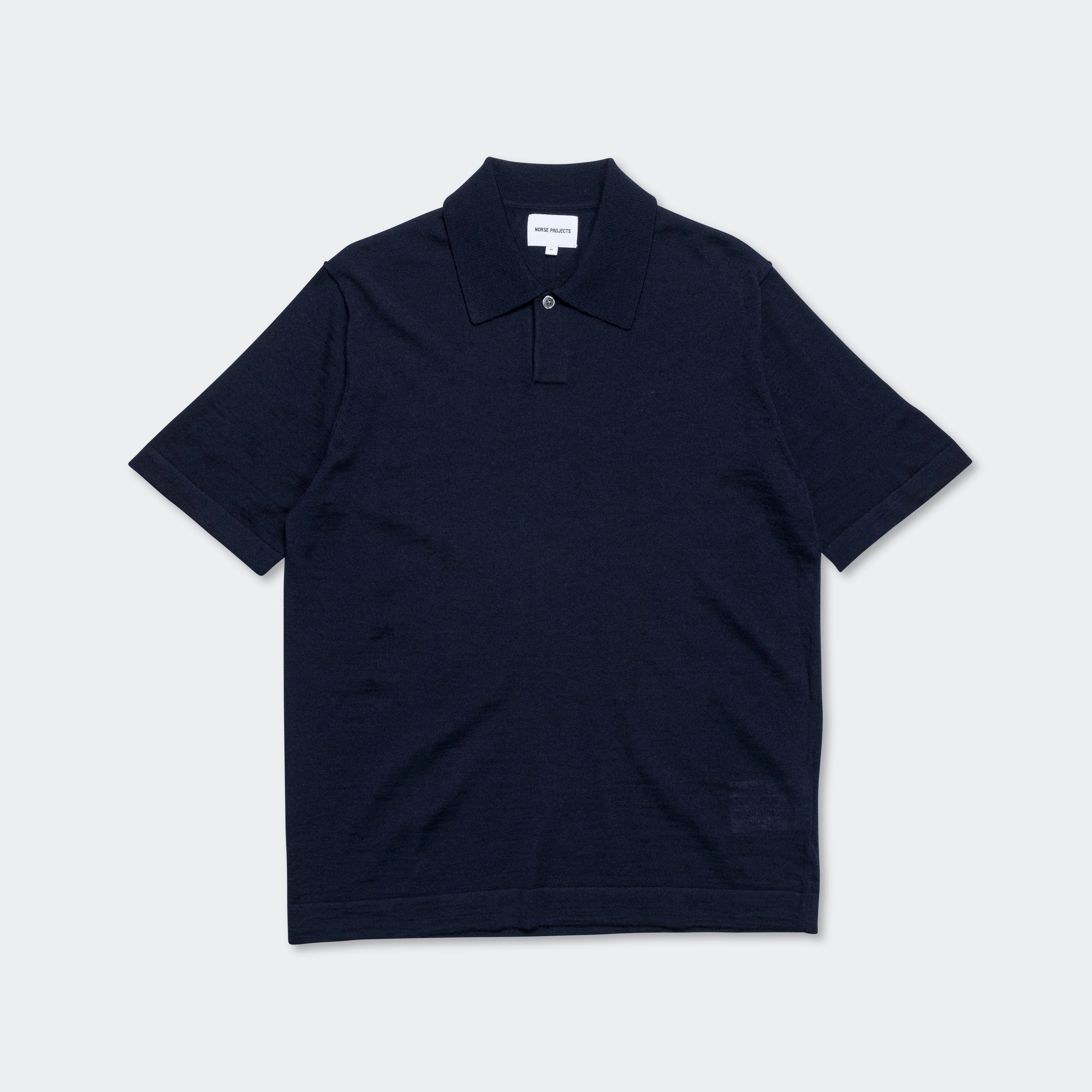 Jon Tech Merino SS Polo - Dark Navy Summer Vibes