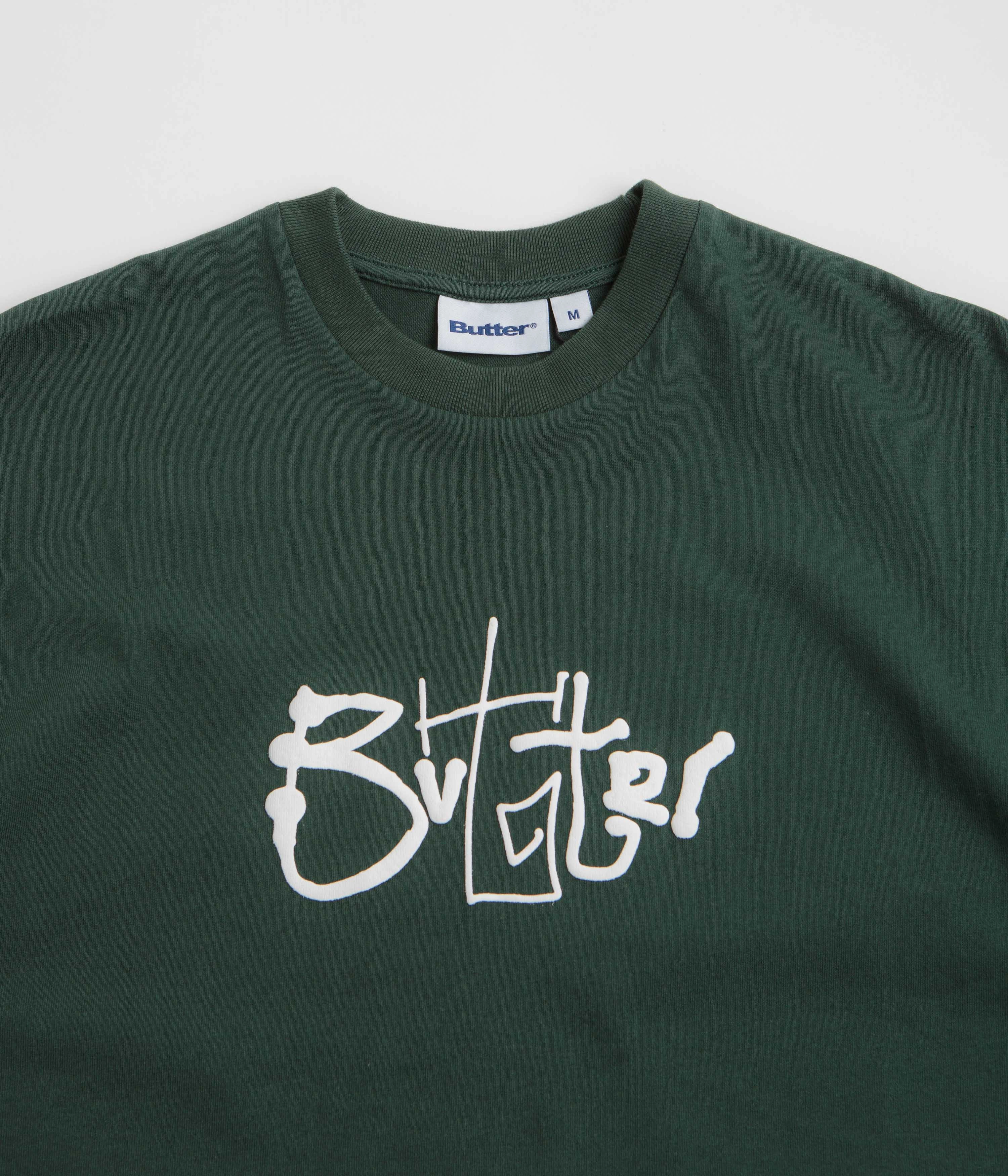 Smart Layer sequined details Butter Goods Scribble T-Shirt - Dark Forest