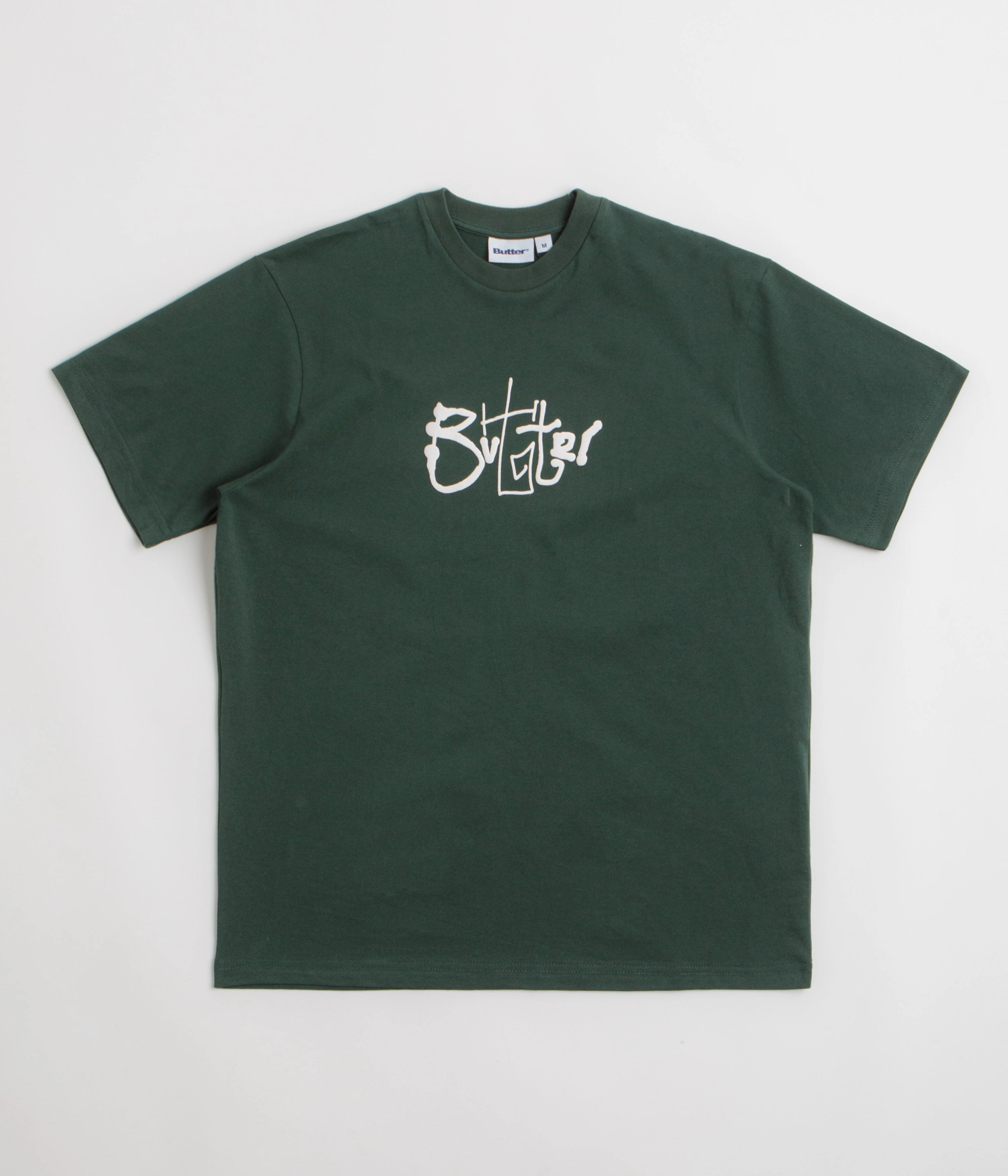 Butter Goods Scribble T-Shirt - Dark Forest Anti-pilling UltraLightweight