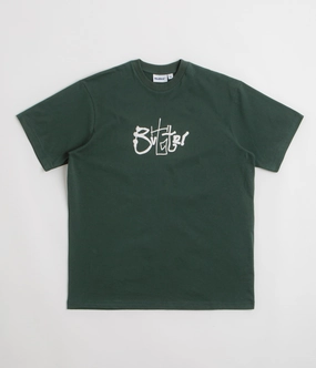 Butter Goods Scribble T-Shirt - Dark Forest Anti-pilling UltraLightweight