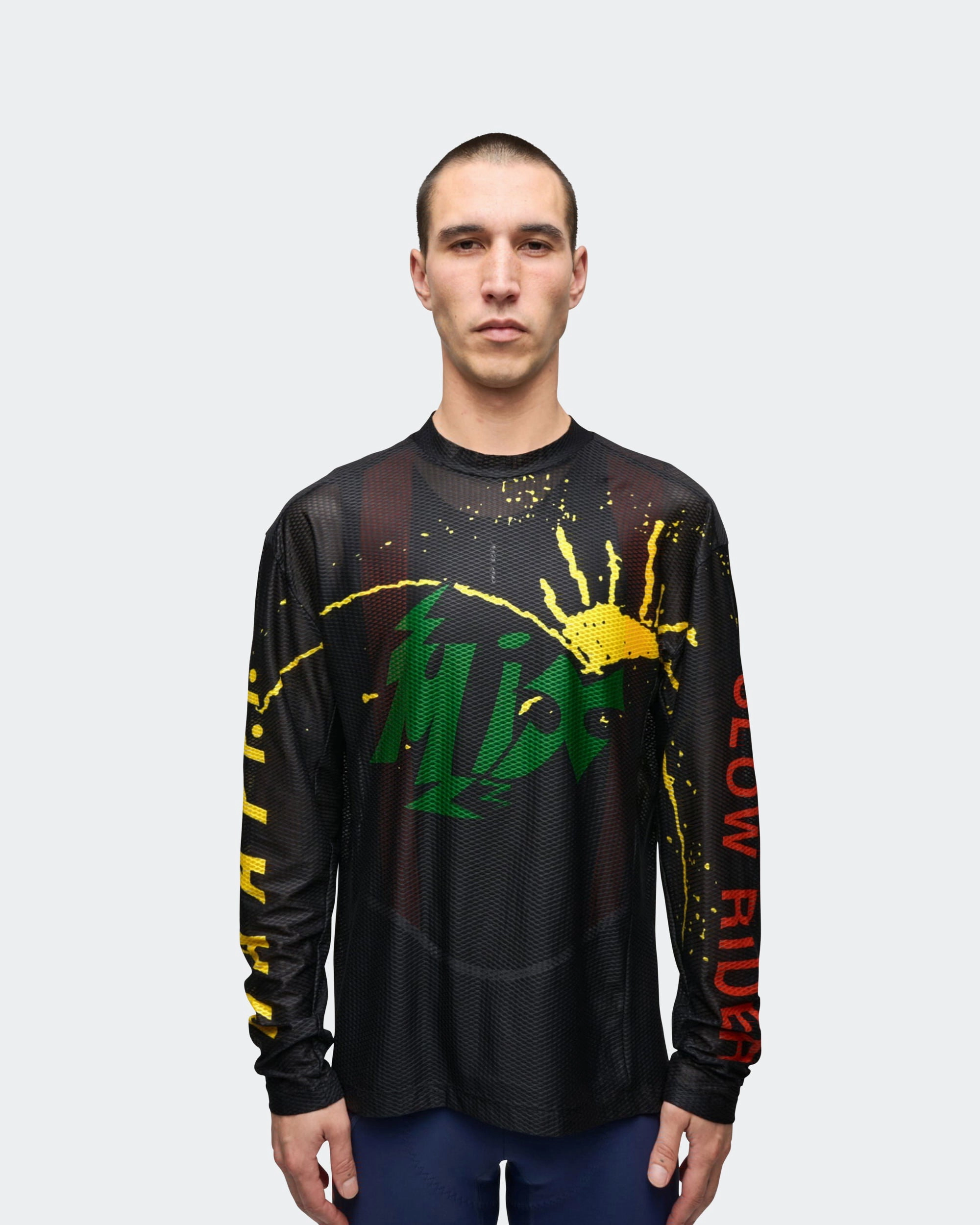 LS Mesh Tee x PUBLIC POSSESSION - Black Lightweight Comfort