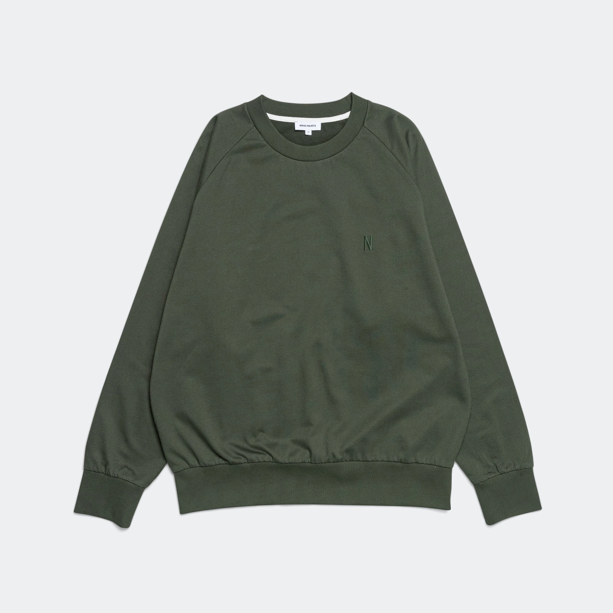 Comfort Piece Daily Style Marten Relaxed Organic Raglan Light Sweatshirt - Spruce Green
