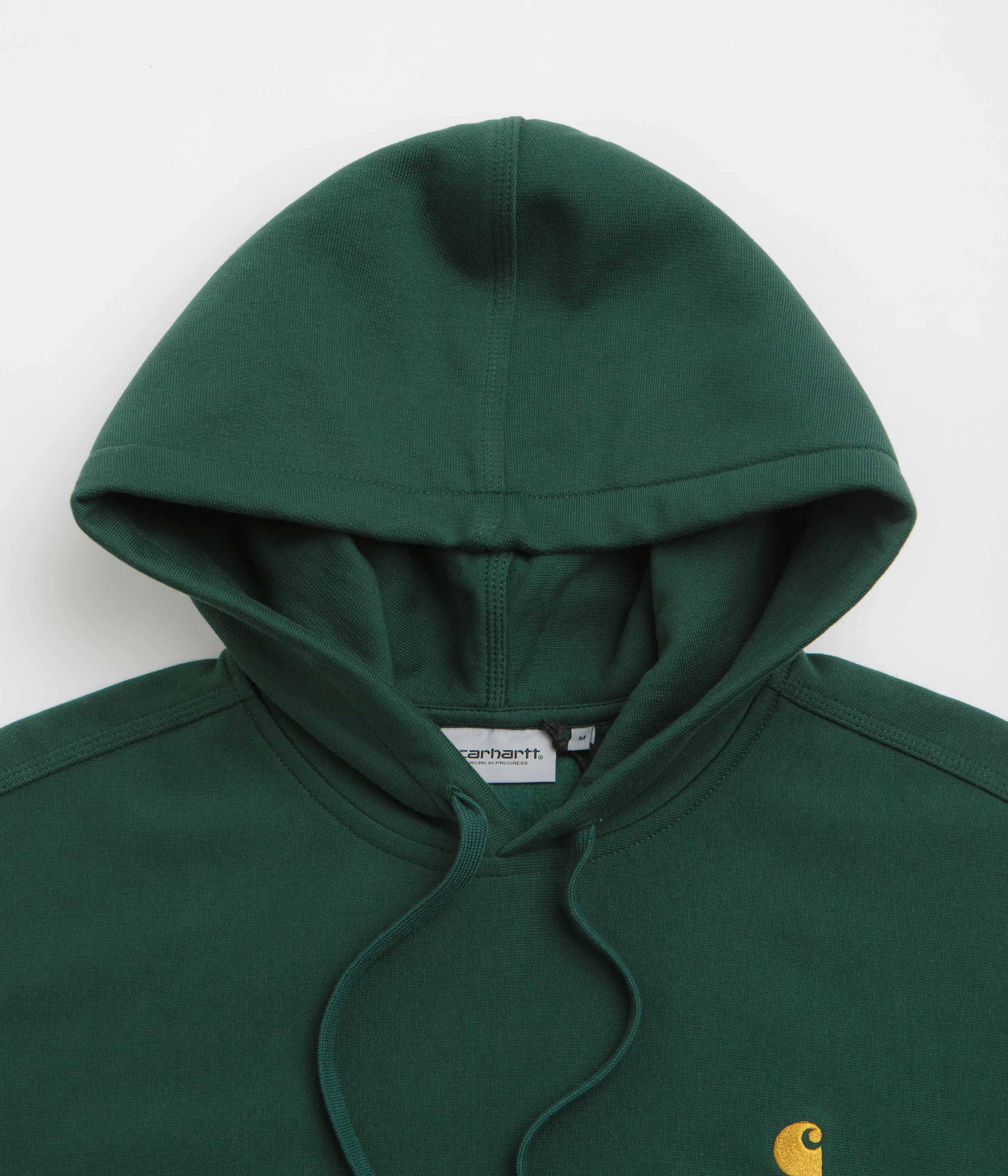 Workshop wear simple design Carhartt American Script Hoodie - Dark Fir