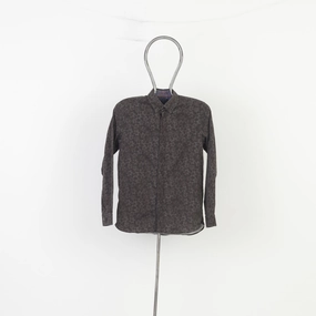 Ted Baker Men 3 M Casual Shirt Long Sleeve Charcoal Flower Print Collar London Cotton Top Creative Professional Odor Control Technology