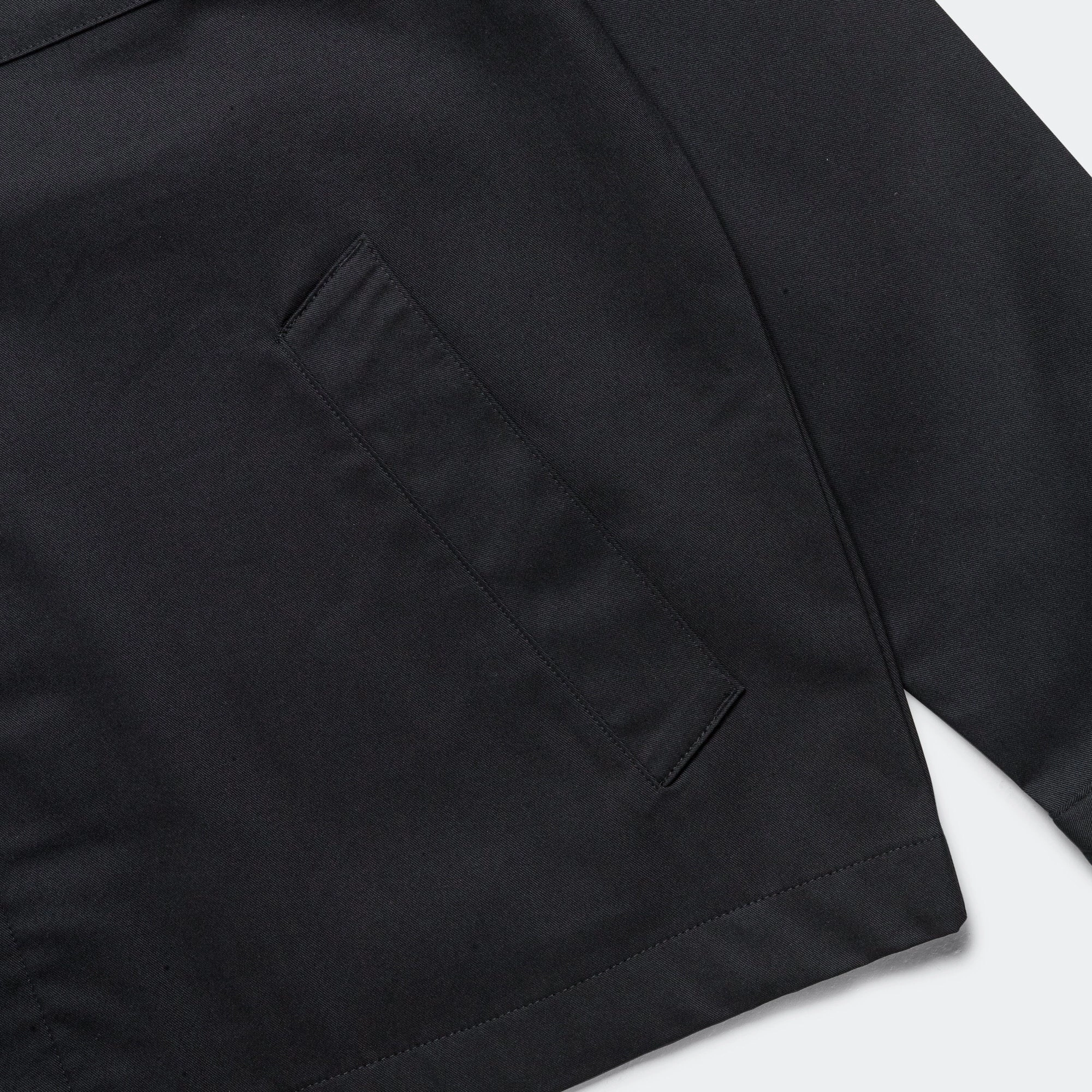 Stretch Fabric Coaches Twill Jacket - Black