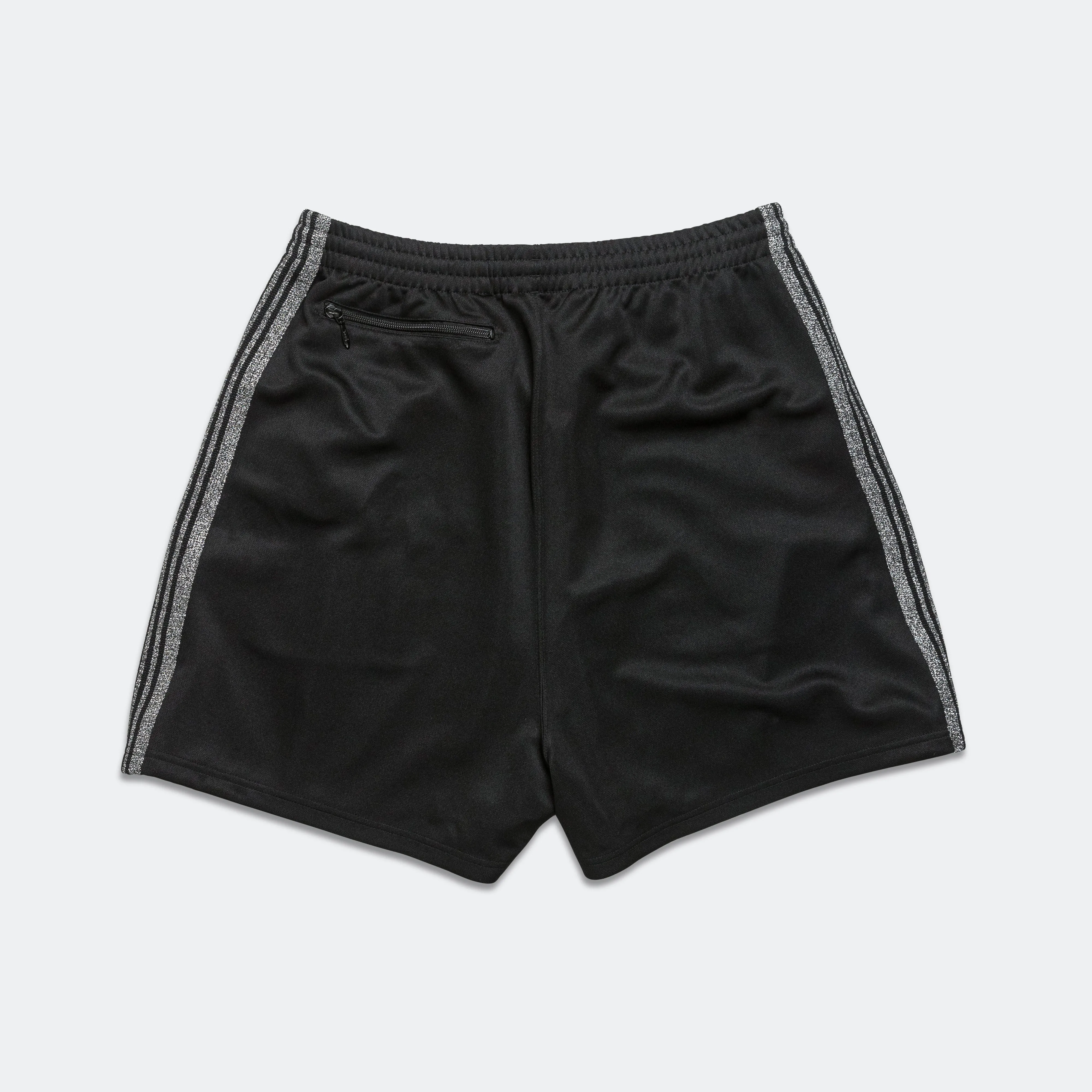 H.D. Track Short x UP THERE - Black/Silver Poly Smooth Warm Weather Wear