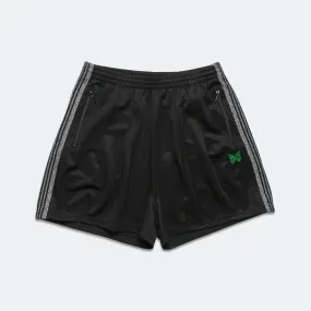 H.D. Track Short x UP THERE - Black/Silver Poly Smooth Soft Stretch
