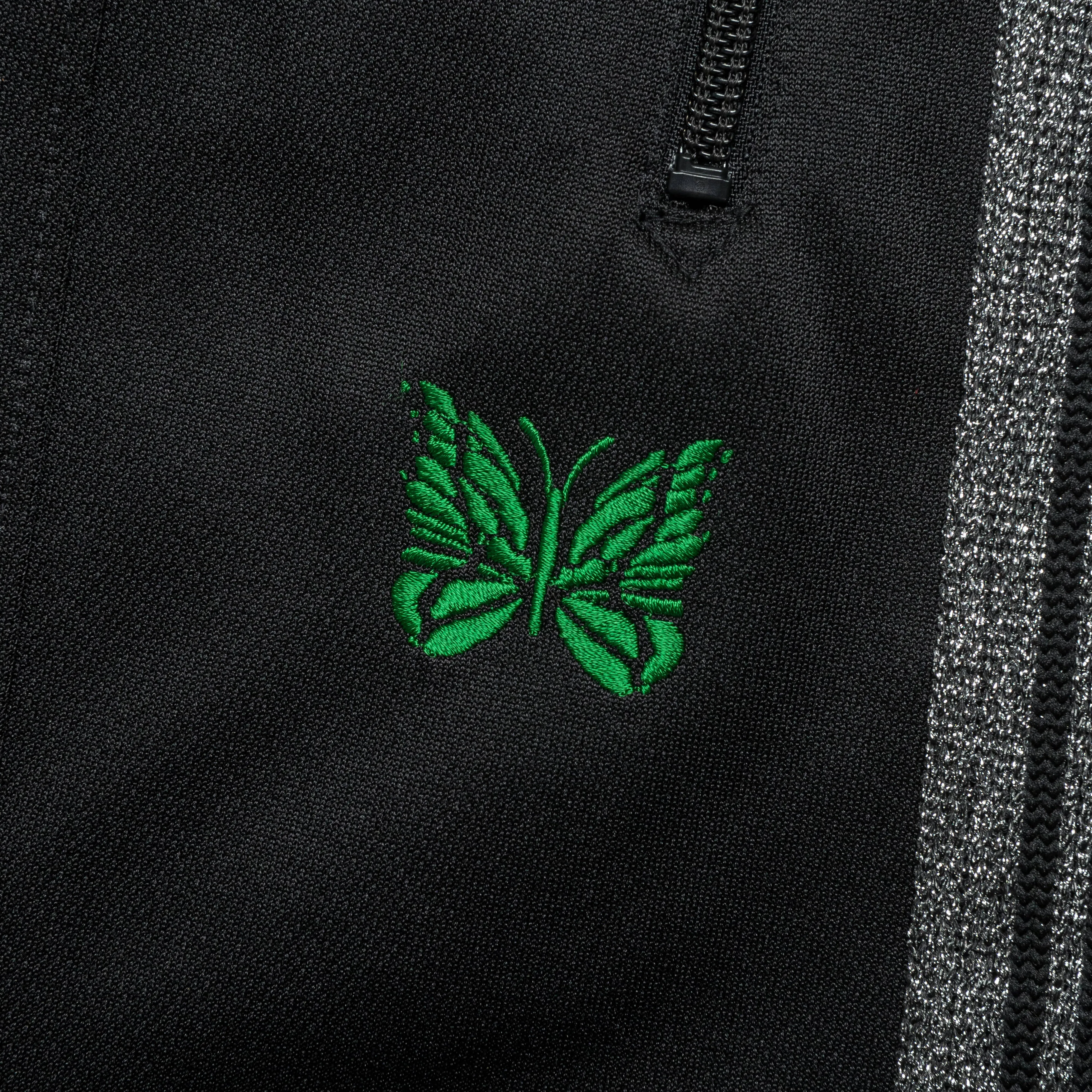 Chic Design elastic waistband H.D. Track Short x UP THERE - Black/Silver Poly Smooth