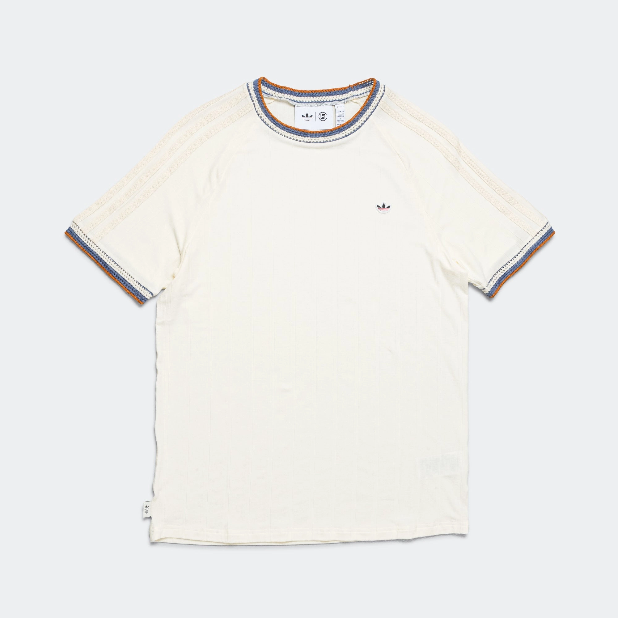 Knit Collar SS Tee by Edison Chen x CLOT - Cream White funky Versatile Apparel