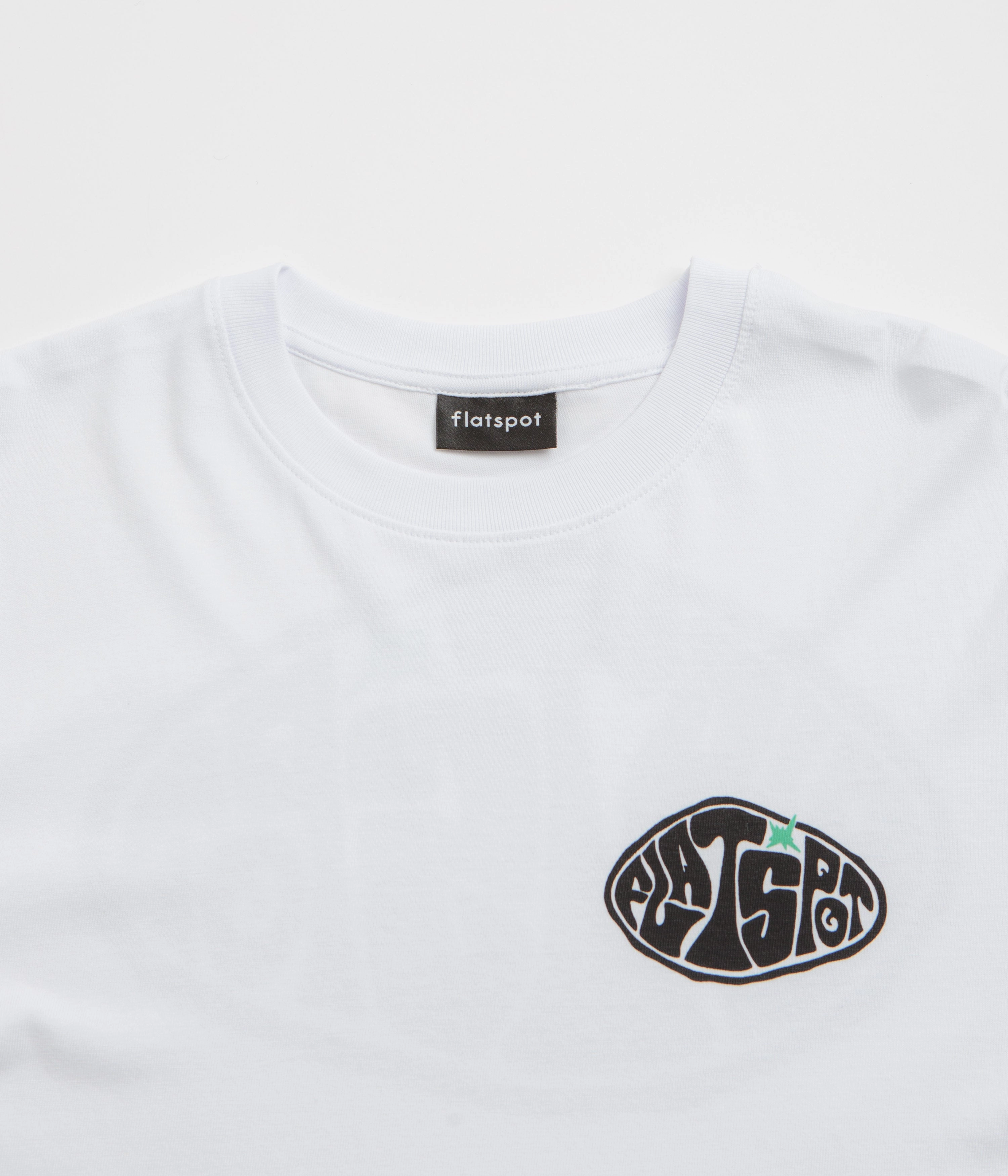 Indoor Comfort Round neck simplicity flatspot Hole T-Shirt - White