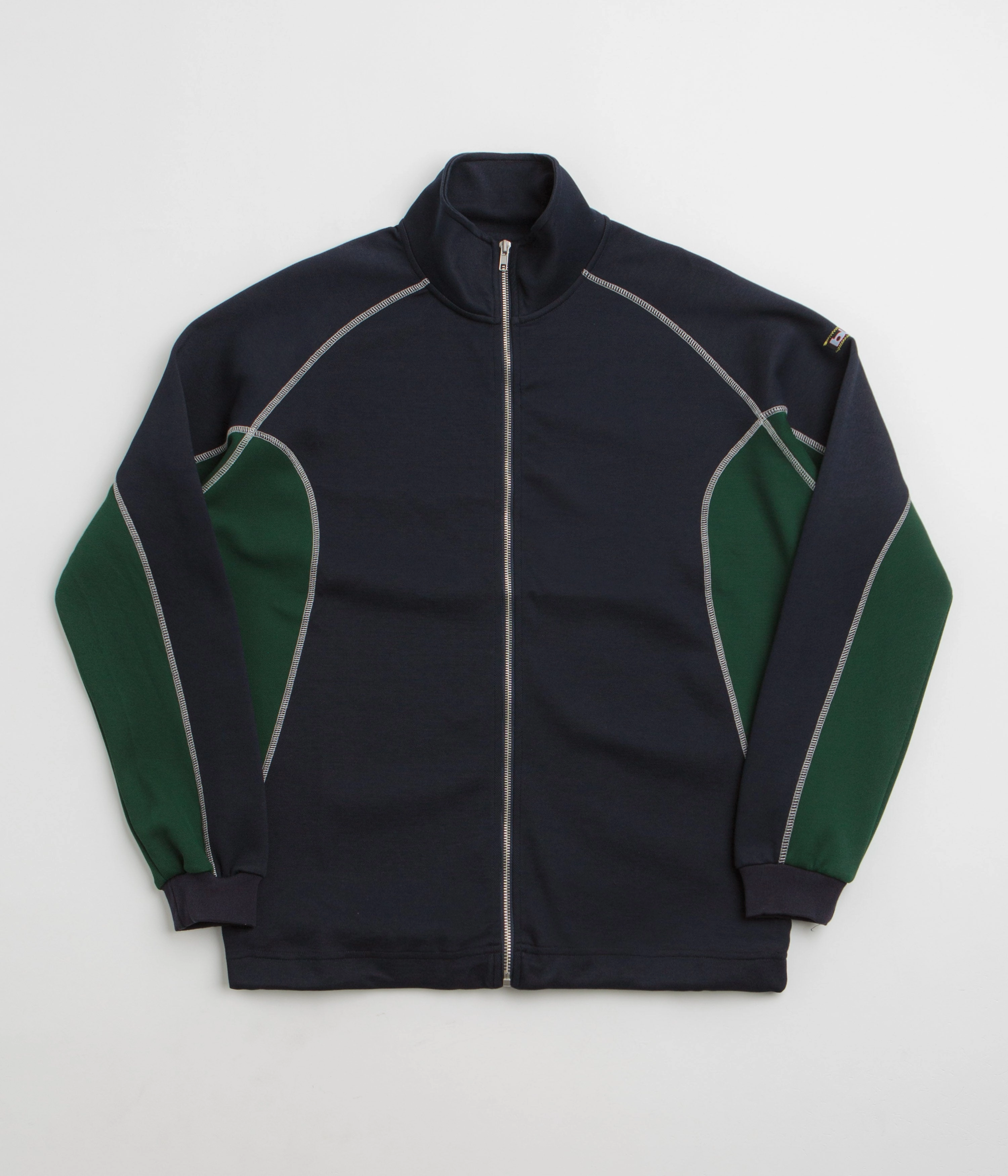 Butter Goods Warped Track Jacket - Navy Short-sleeved