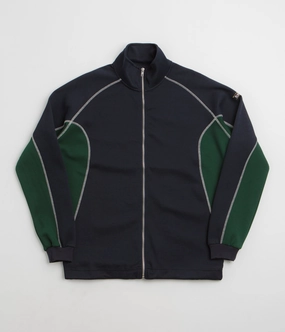 Butter Goods Warped Track Jacket - Navy Short-sleeved