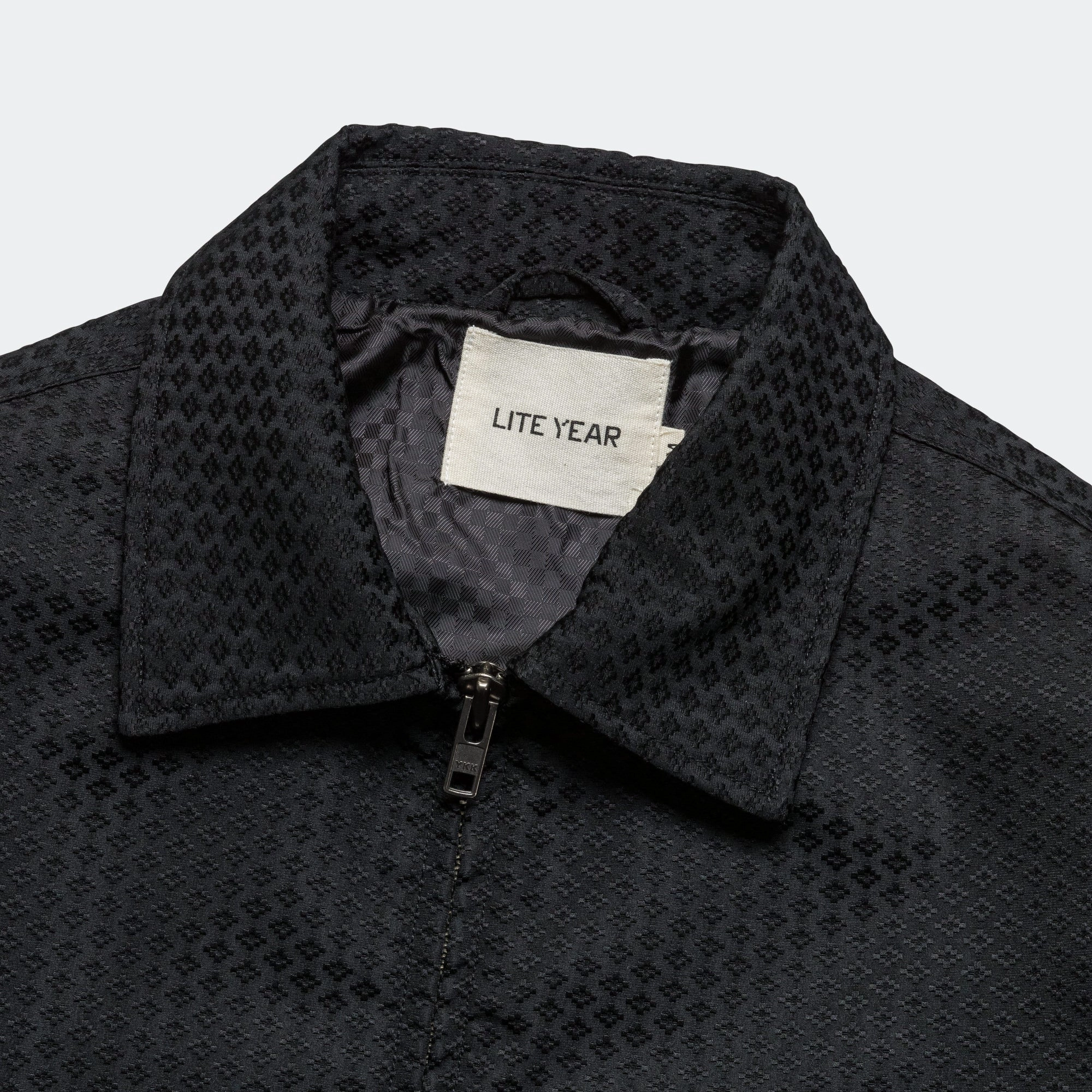 All Weather Protection Eisenhower Jacket - Black Japanese Dyed Jacquard
