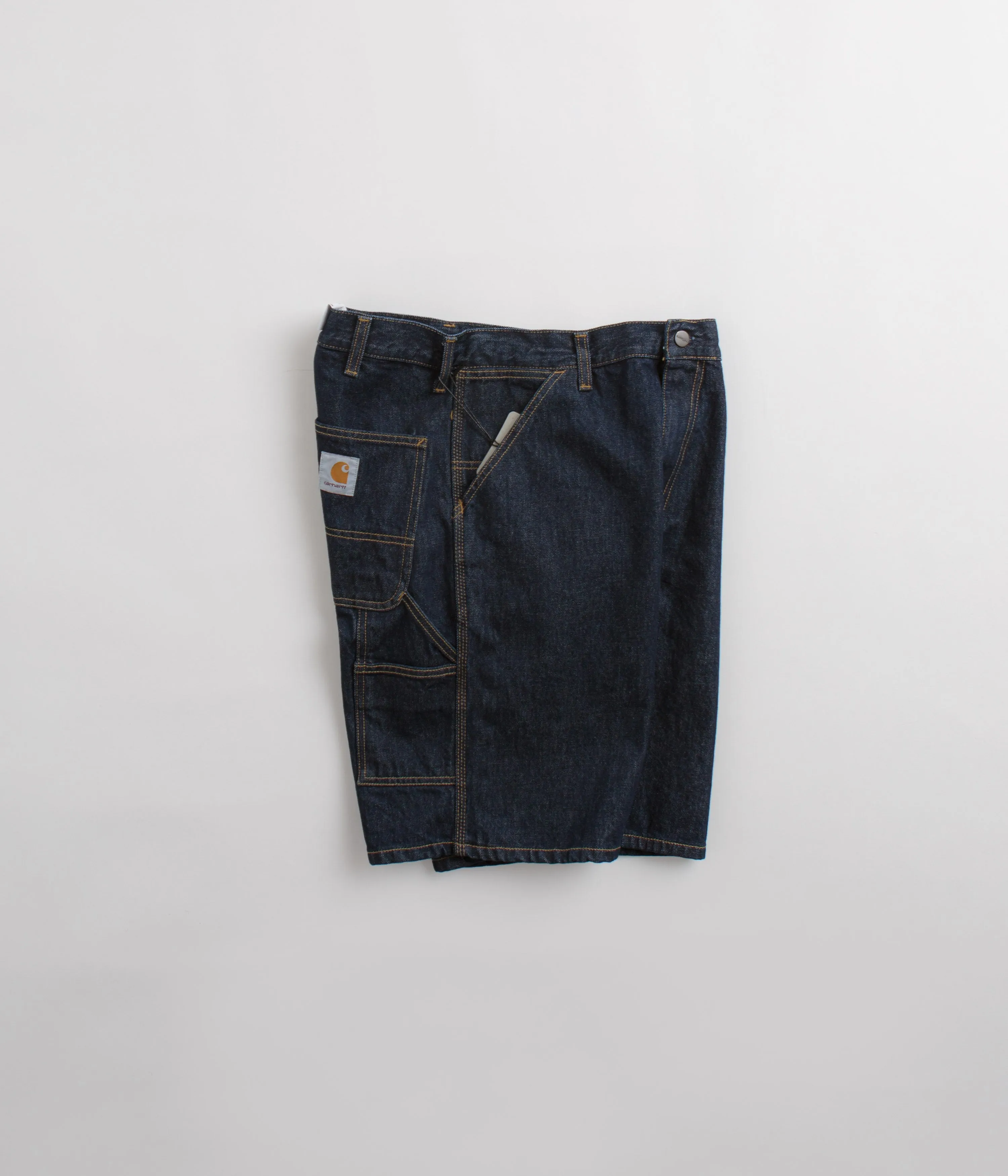 Carhartt Single Knee Shorts - Rinsed Blue Workout Ready Design