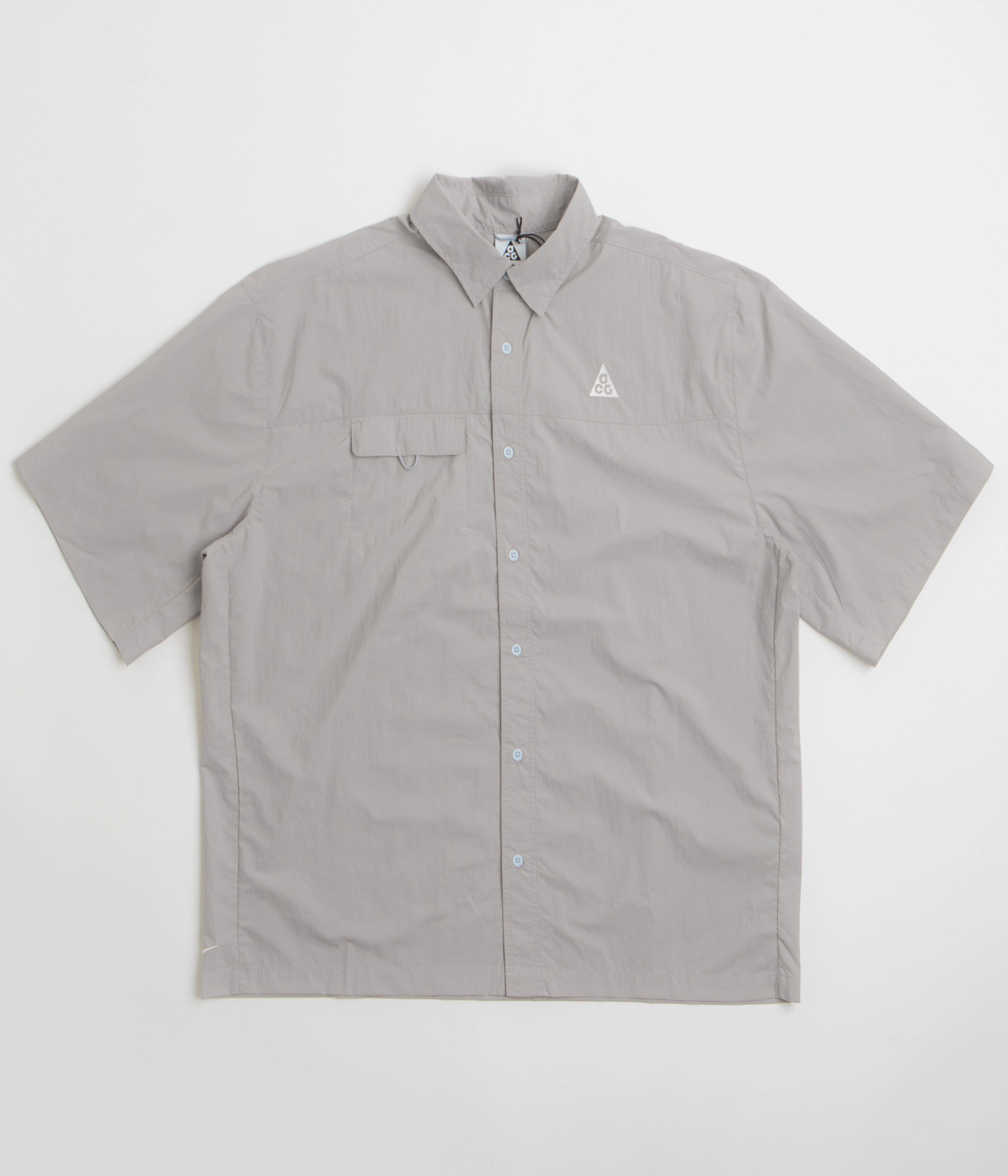 Nike ACG Orb Weaver Short Sleeve Shirt - College Grey / Football Grey / Summit White Minimalist Design Reinforced Hems