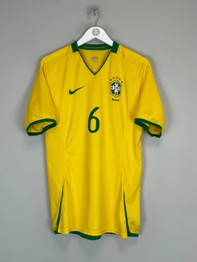 2008/09 BRAZIL #6 *PLAYER ISSUE* HOME SHIRT (L) NIKE Movement Apparel