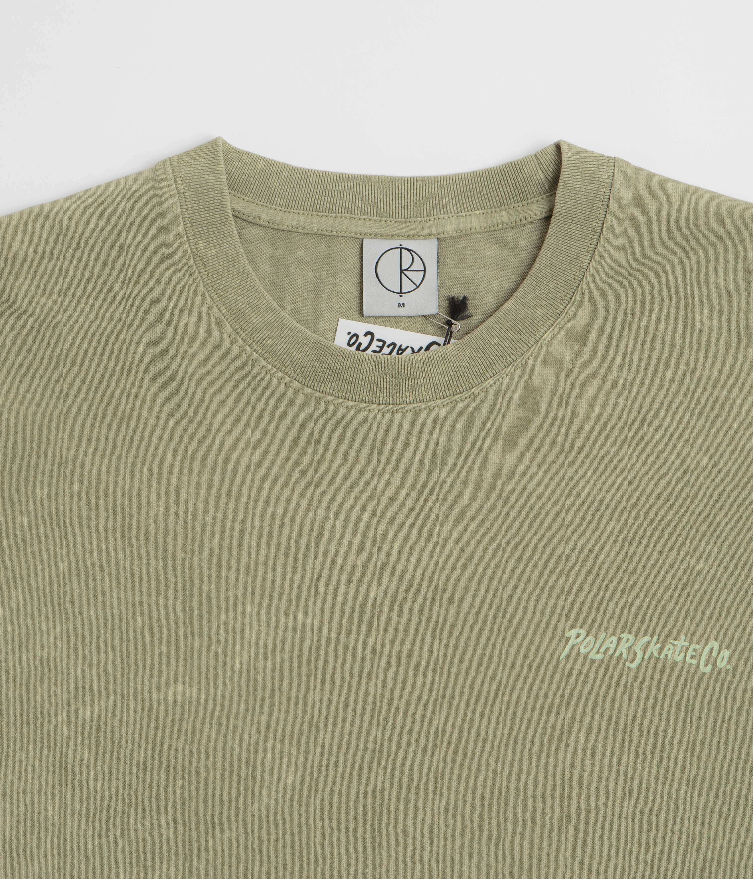 Polar Surf Logo Acid T-Shirt - Light Green EcoConscious Processing