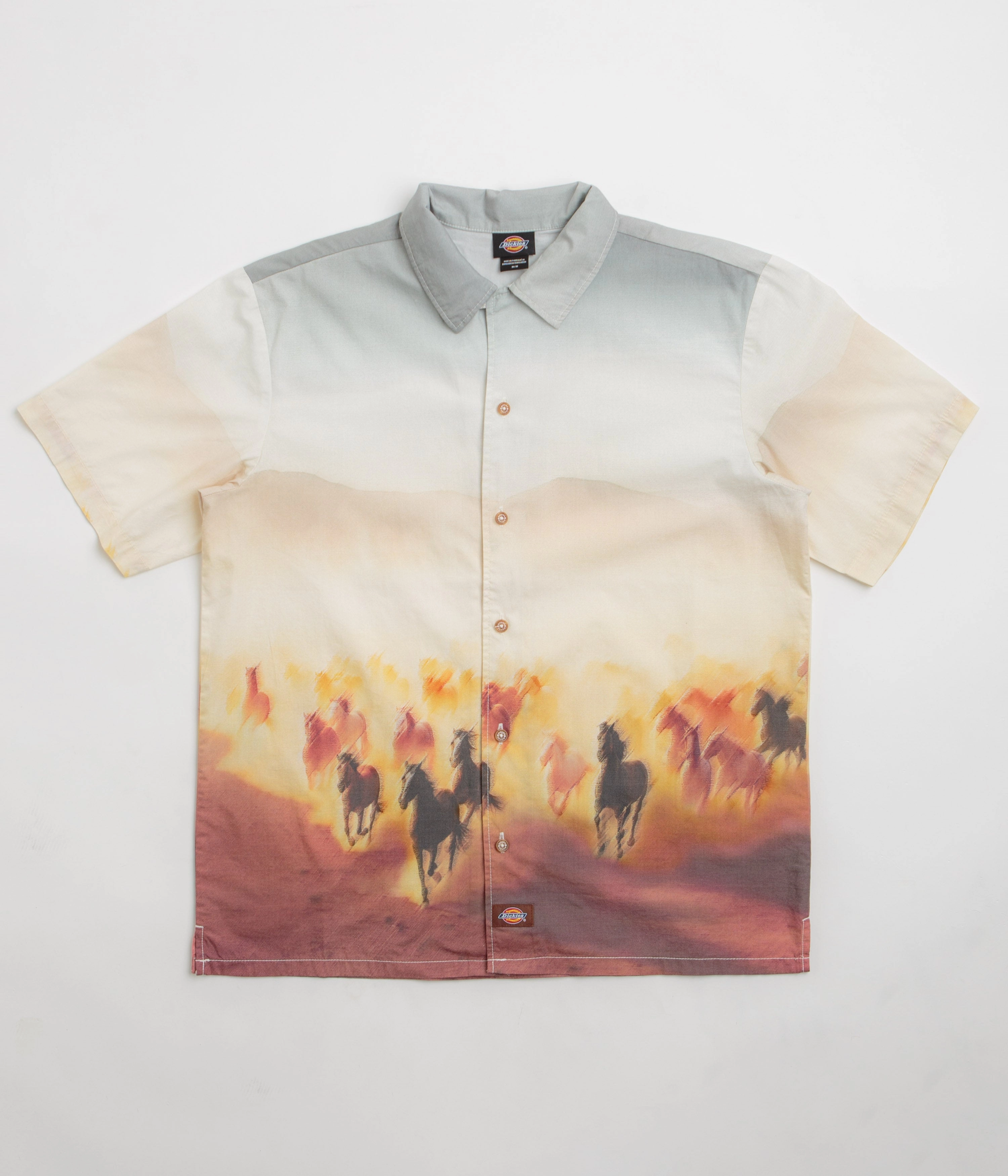 Dickies Running Wild Short Sleeve Shirt - Oak Buff Beach Wear Beach Ready