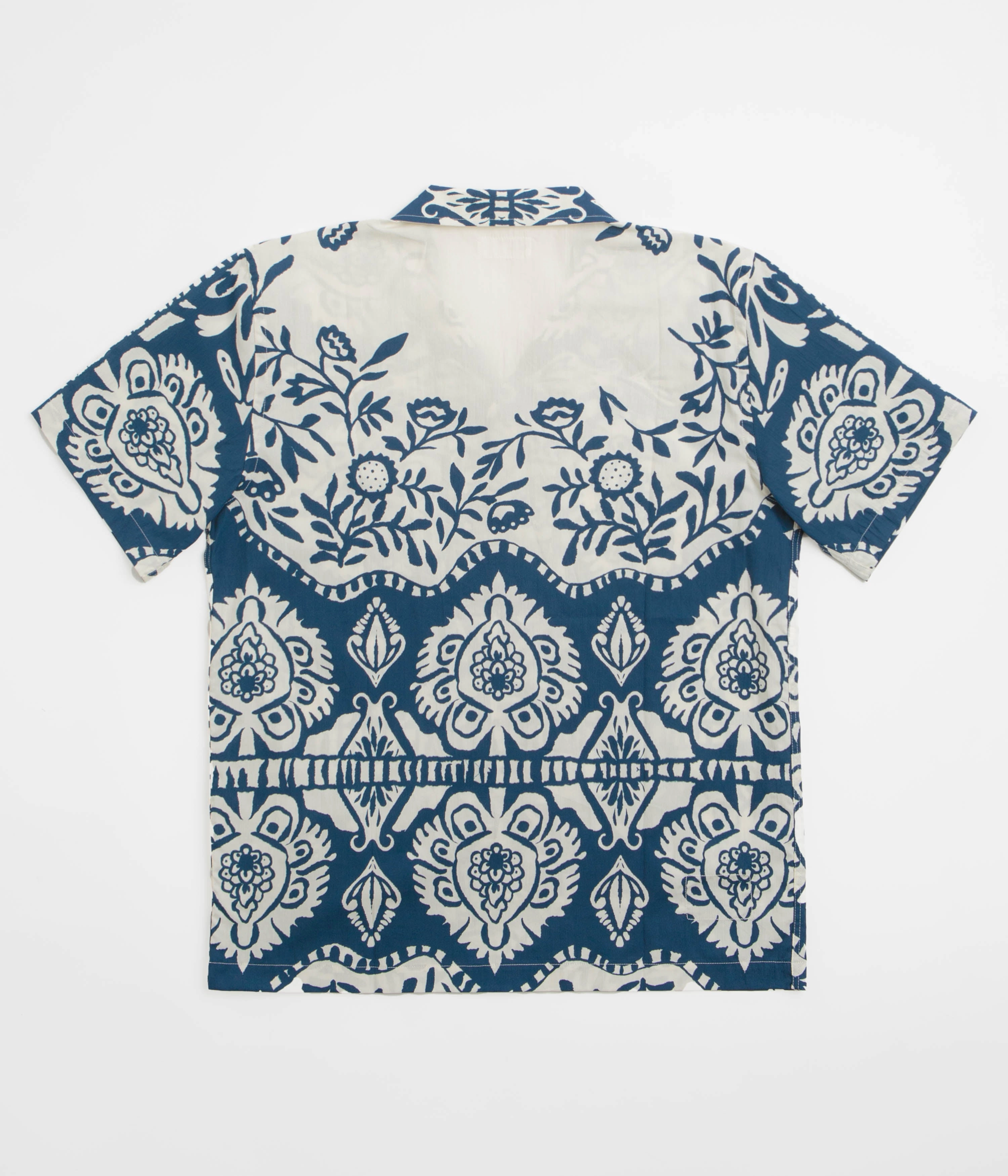 Universal Works Road Shirt - Navy / Island Print Rugged Style