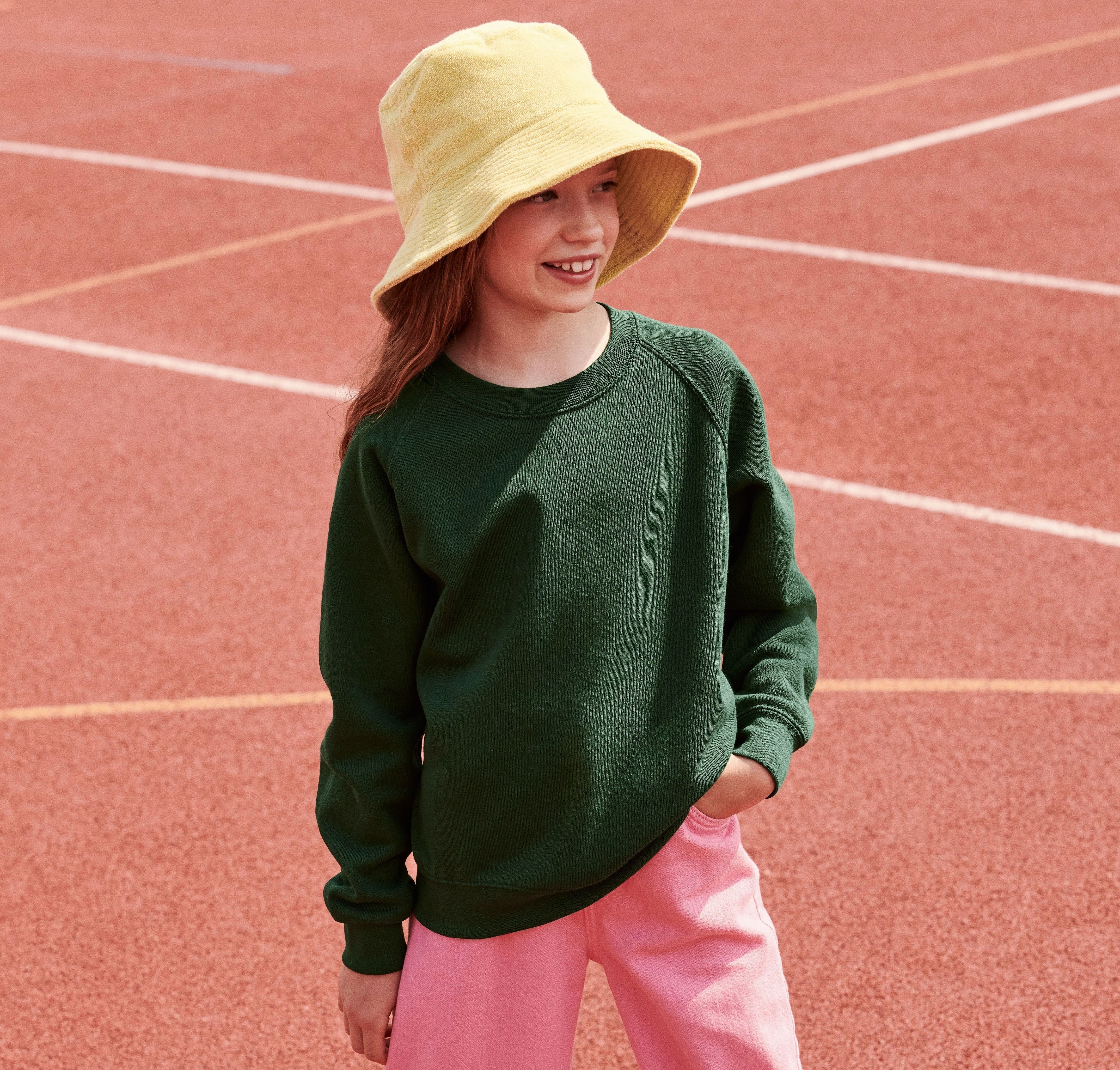 Kids Raglan Sweatshirt | BLACK Logo Design school wear