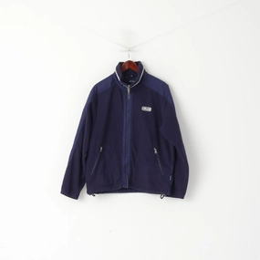 Ellesse Men M Fleece Jacket Purple Full Zipper Sportswear Vintage Sweatshirt Top office workers budget-friendly