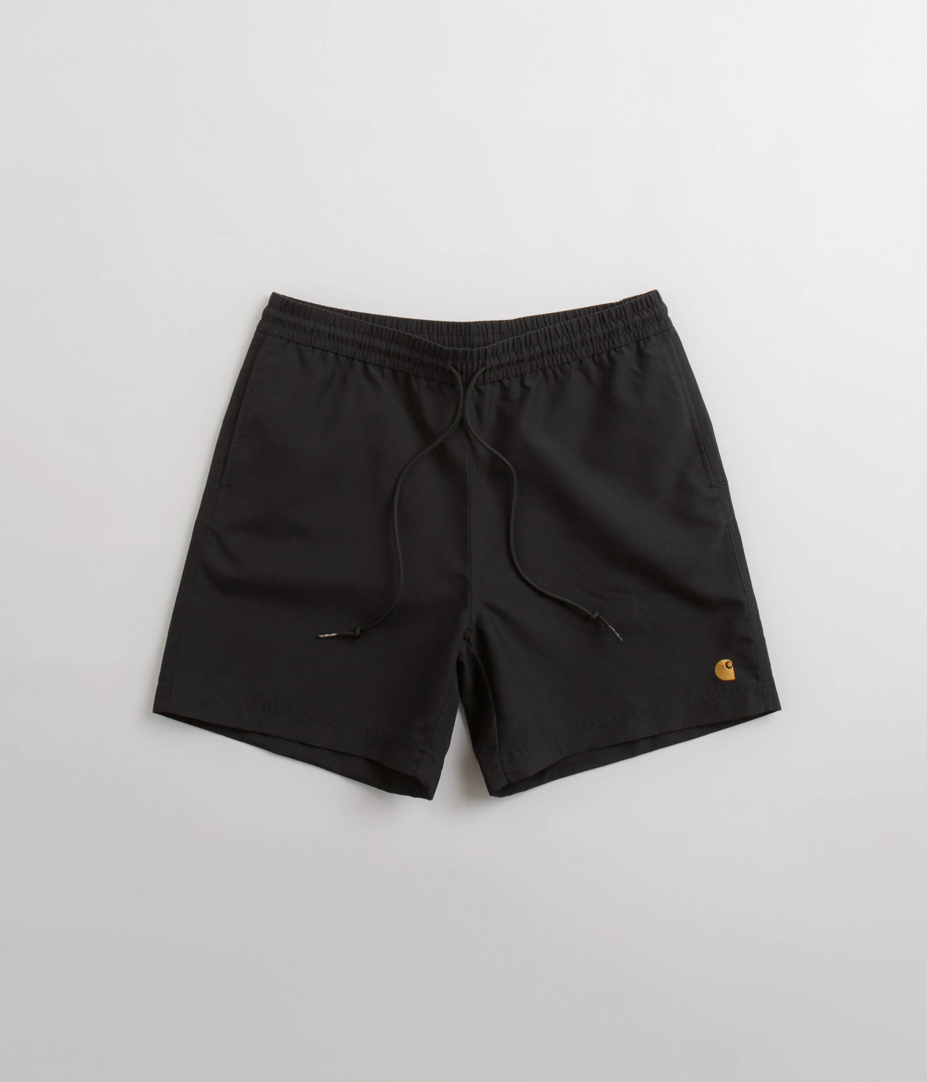 Carhartt Chase Swim Trunks - Black / Gold / Black Frictionless Movement
