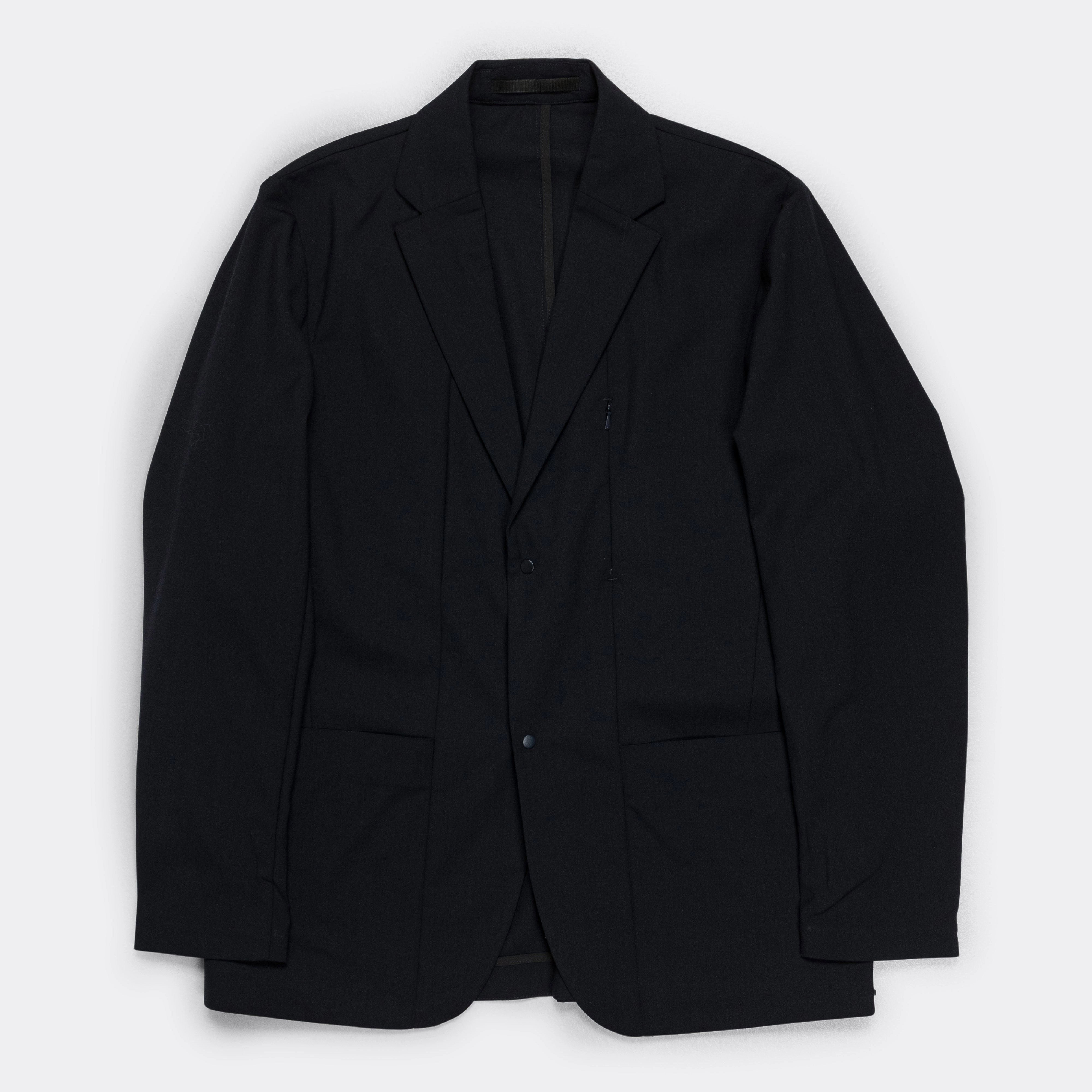 Emil CORDURA? Tech Wool Blazer - Dark Navy Matte Fabric Scratch Resistant Zippers