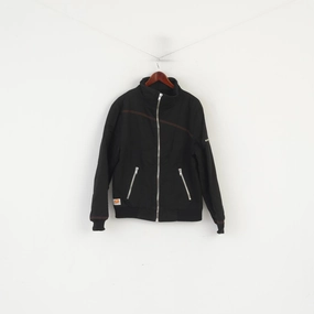 Suitcase Encore Men L (M) Jacket Black Cotton Padded Full Zipper Vintage Strettwear Top