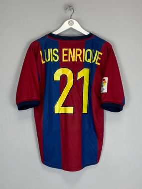 Base Movement 1998/99 BARCELONA LUIS ENRIQUE #21 HOME SHIRT (M) NIKE