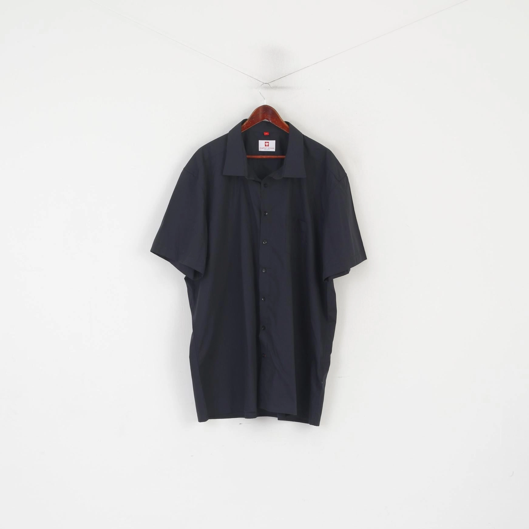 Engelbert Strauss Men 3XL Casual Shirt Black Cotton Short Sleeve Work Top Textured Finish