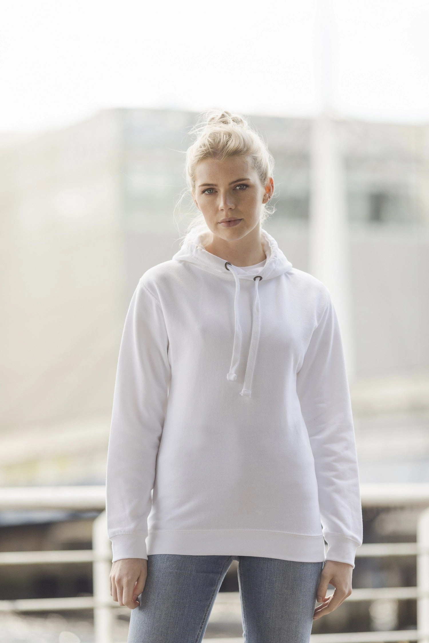 Bison like windproof Epic Print Hoodie | ARCTIC WHITE