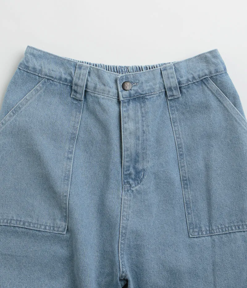 Poetic Collective Painter Shorts - Light Denim Sporty Casual